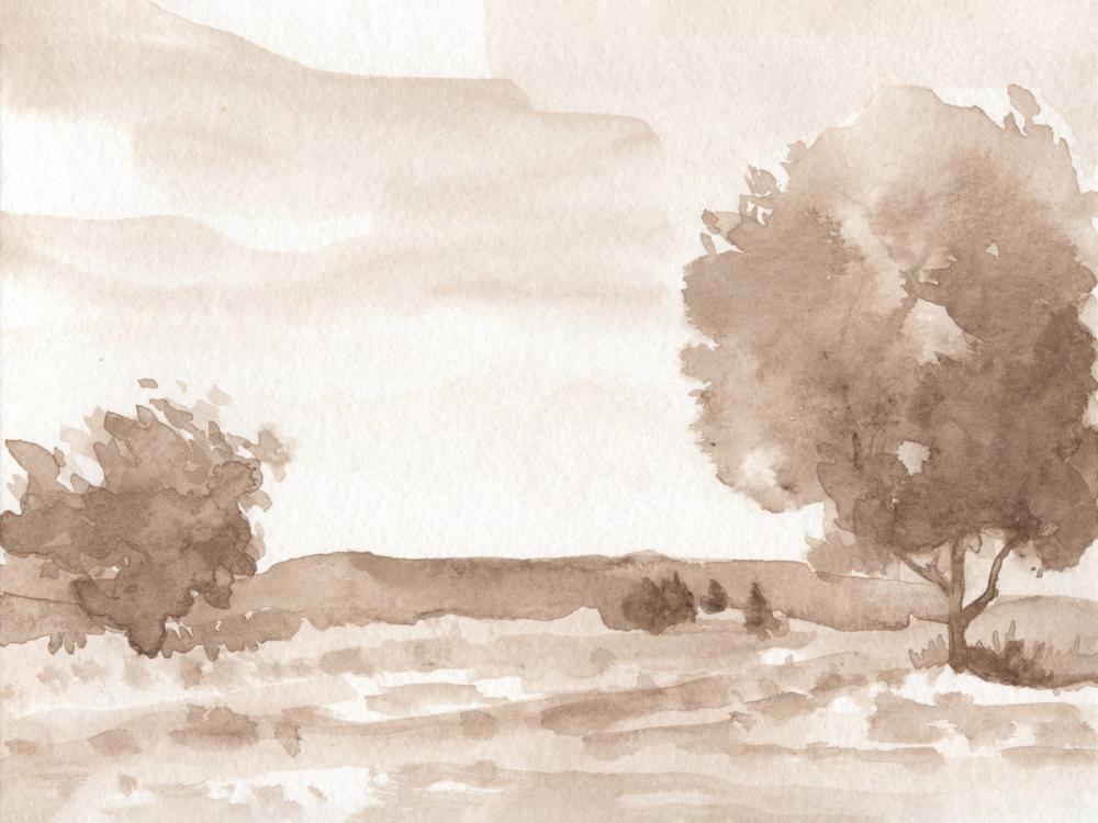 Sepia Landscape
