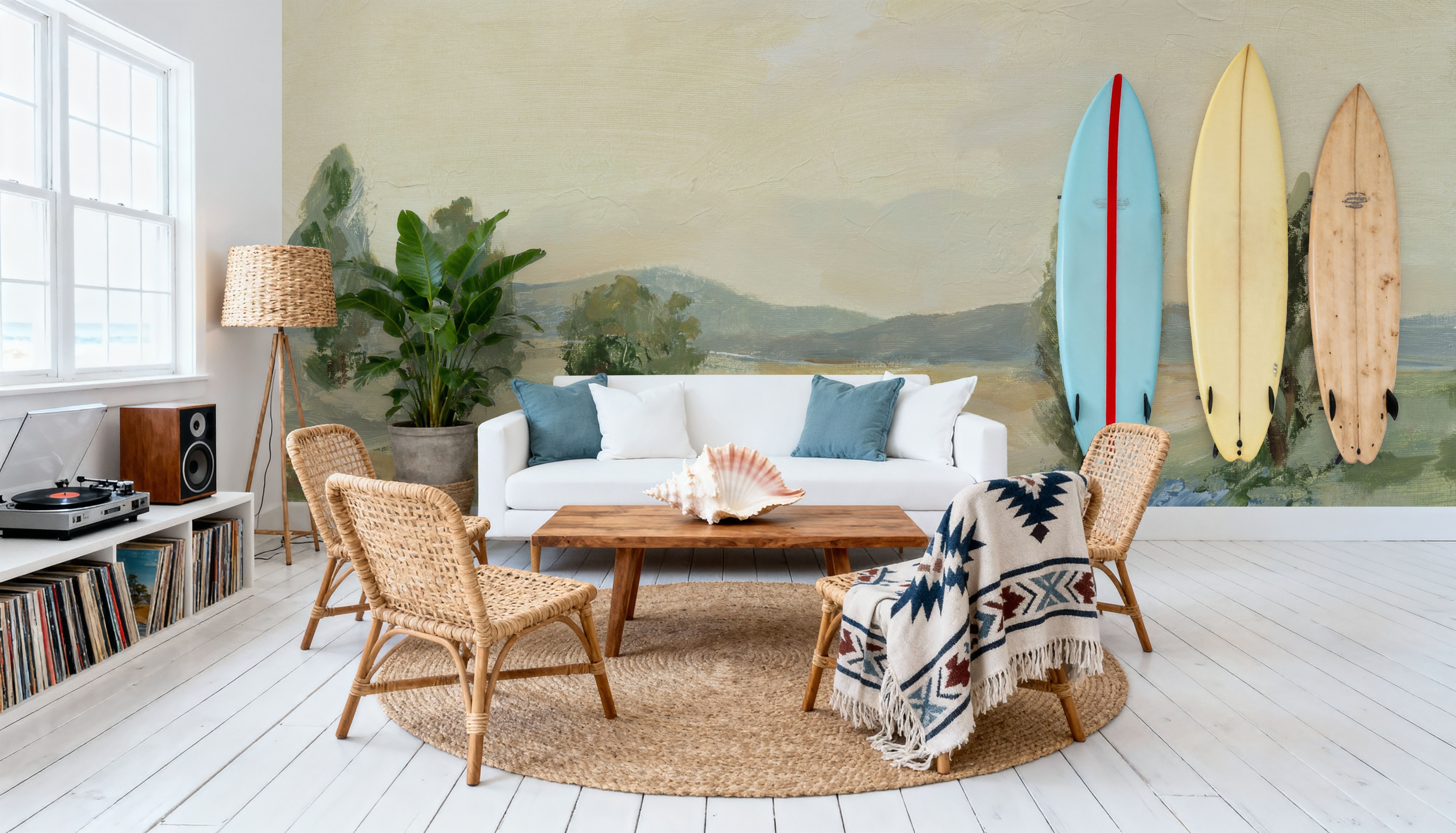 Jade Green Landscape, Wallpaper