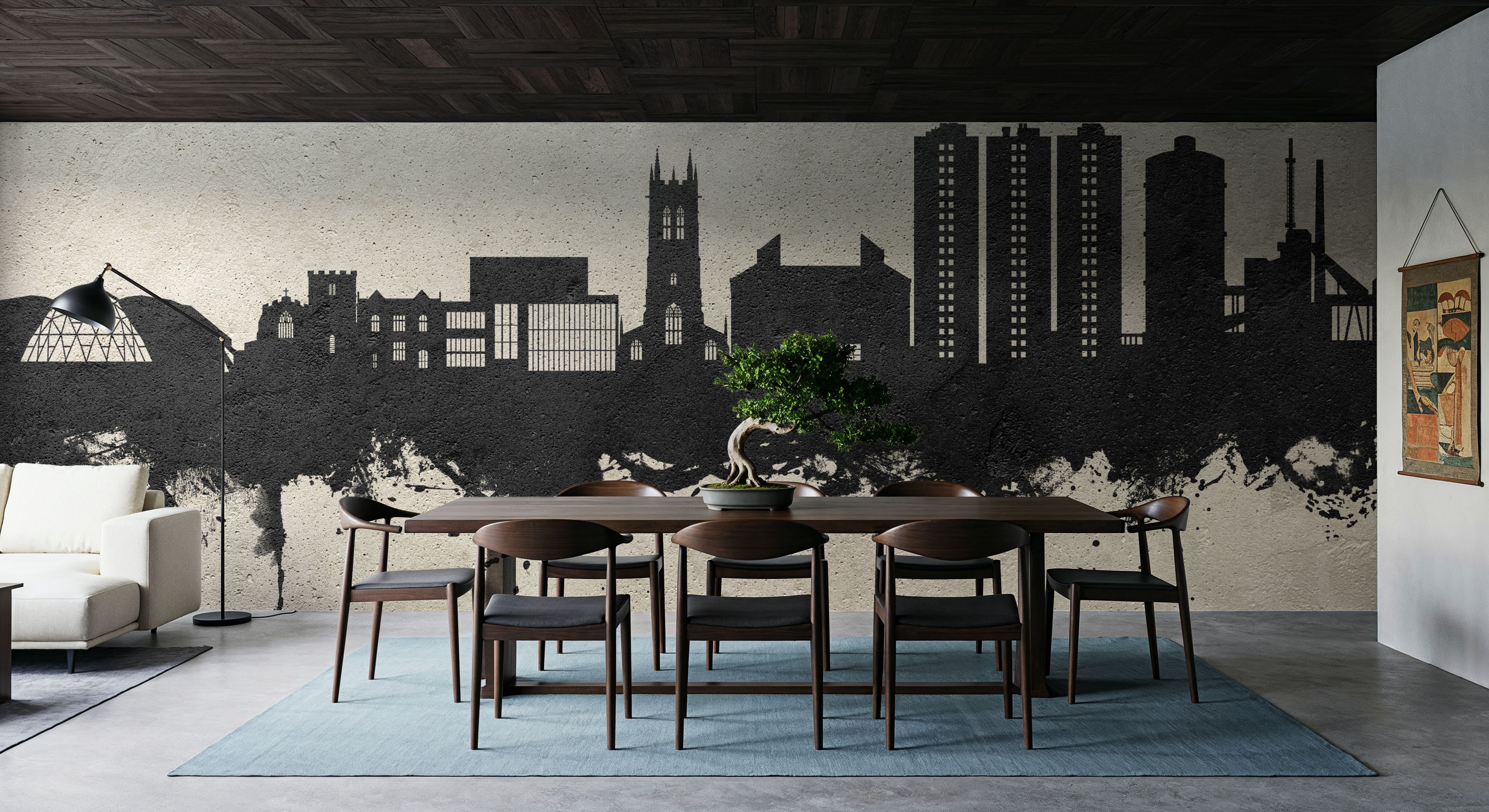 Scunthorpe England Skyline Concrete, Carte da parati