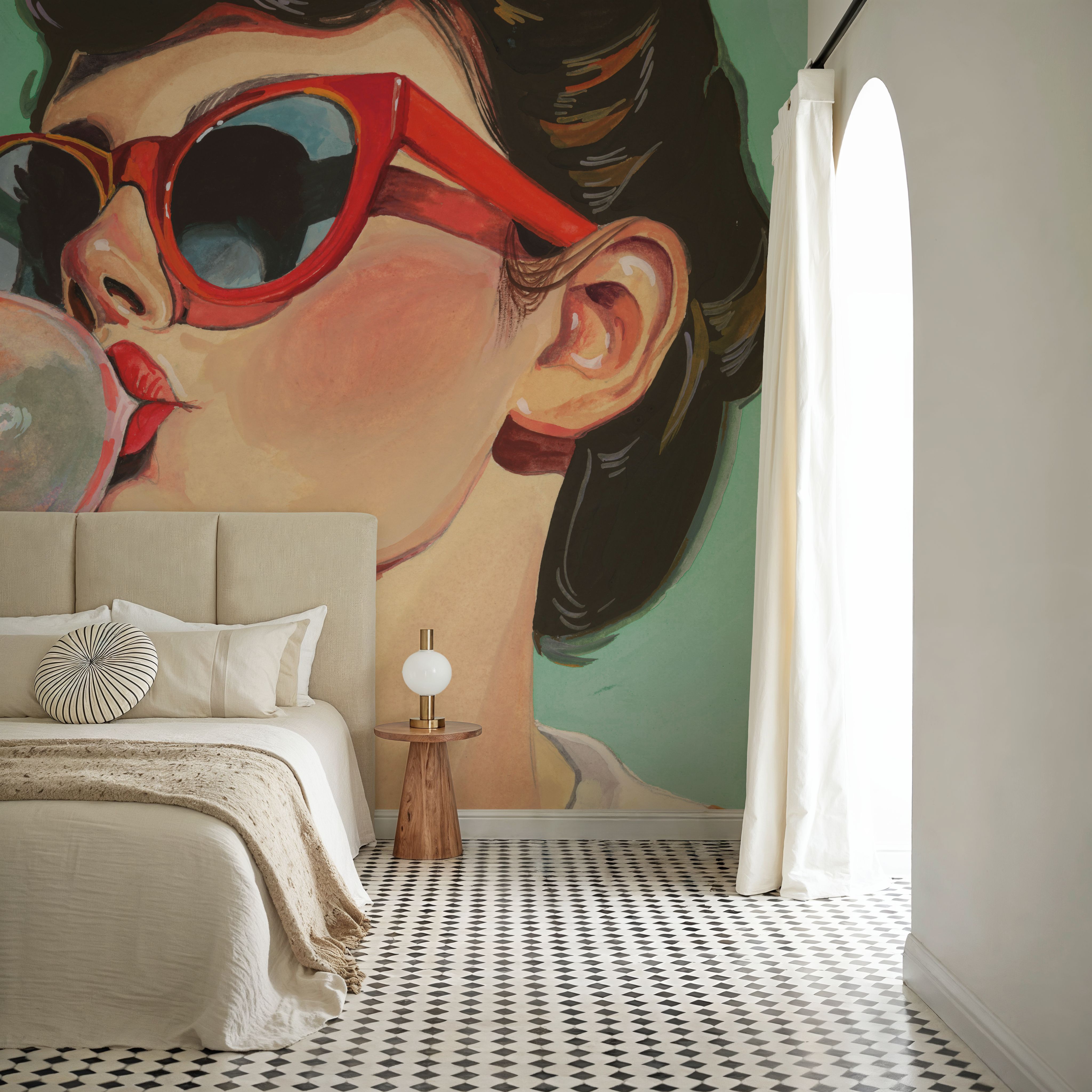 Retro Bubblegum Girl Teal