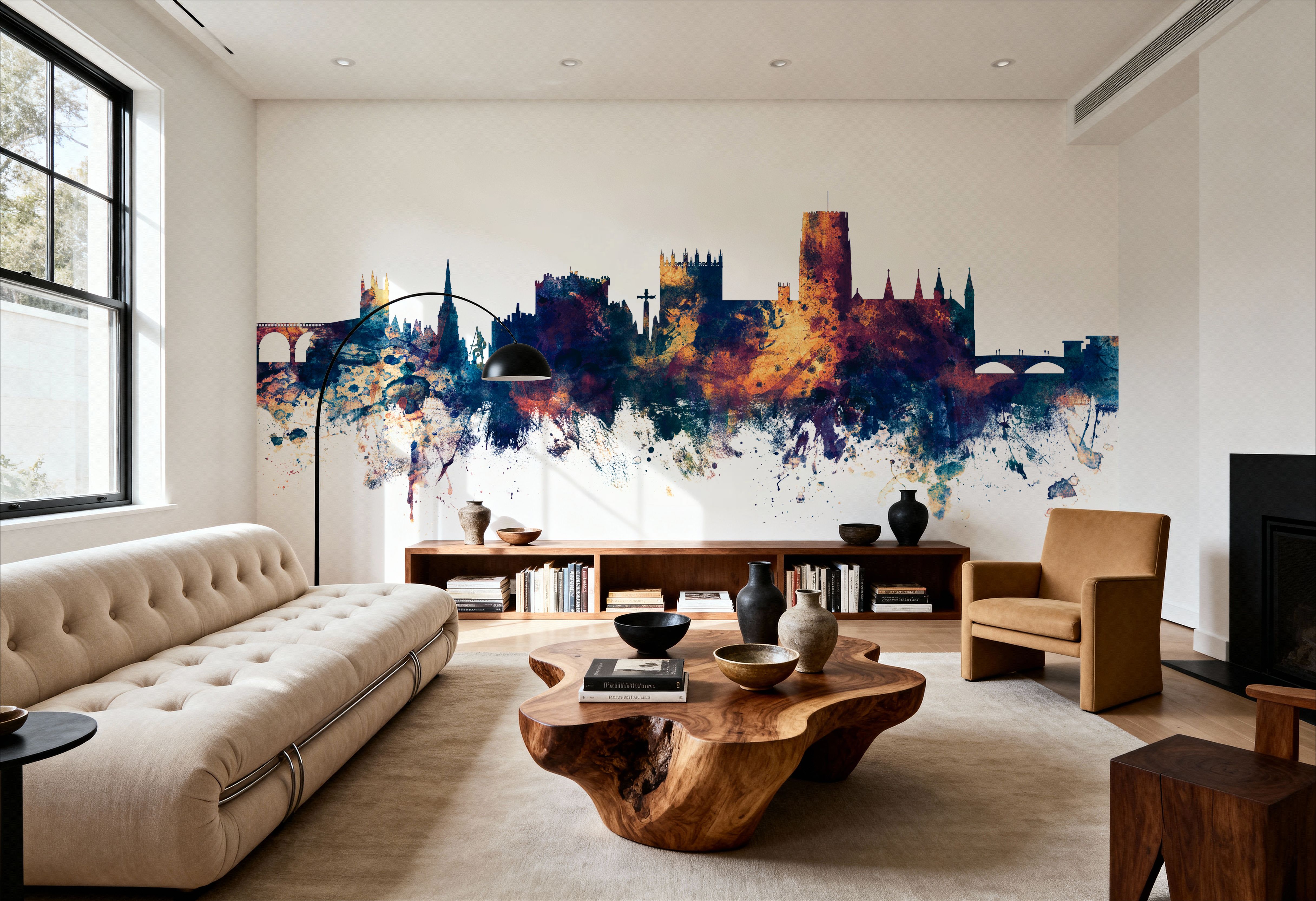 Durham England Skyline Blue & Bronze