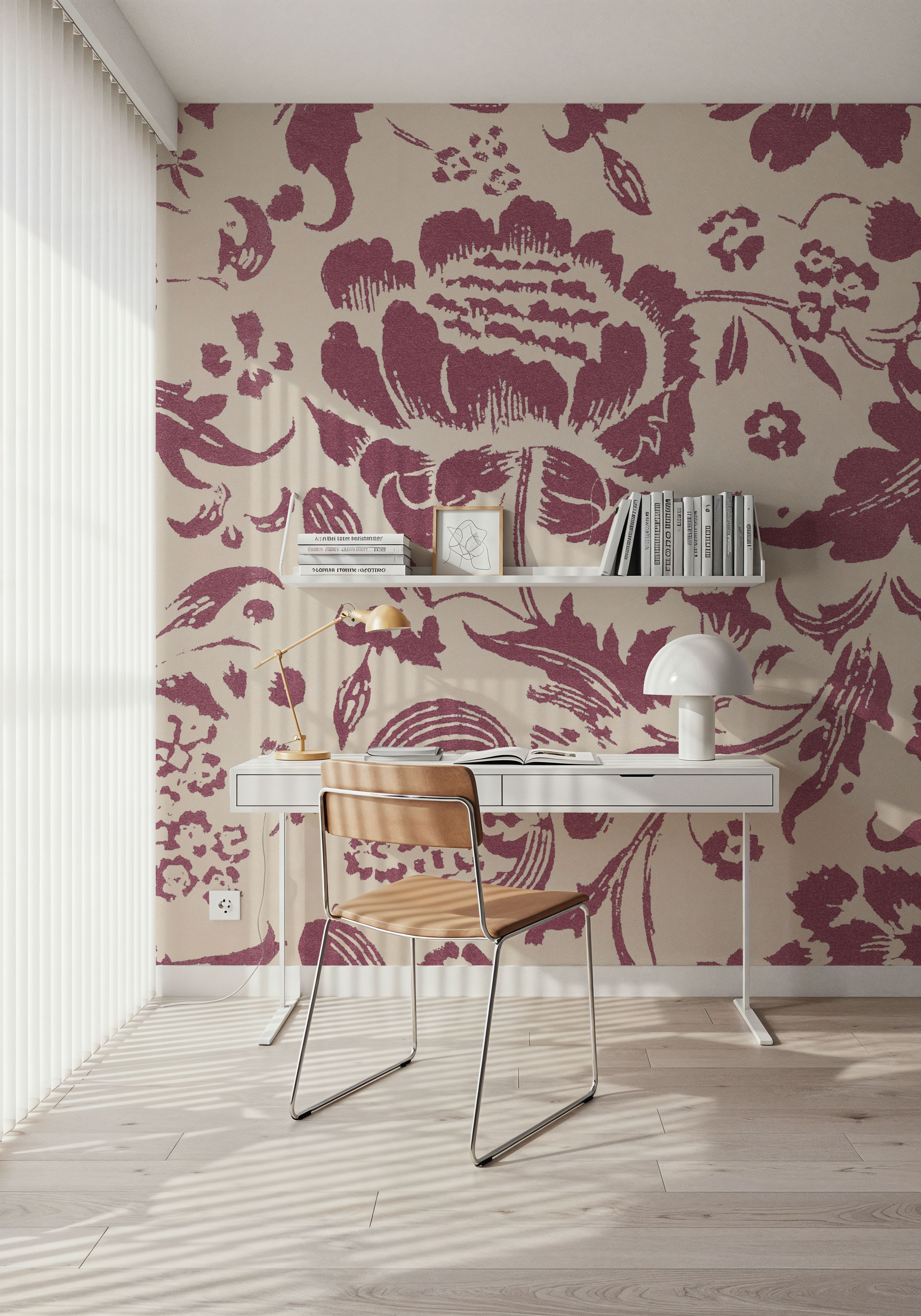 Floral Toile I Berry