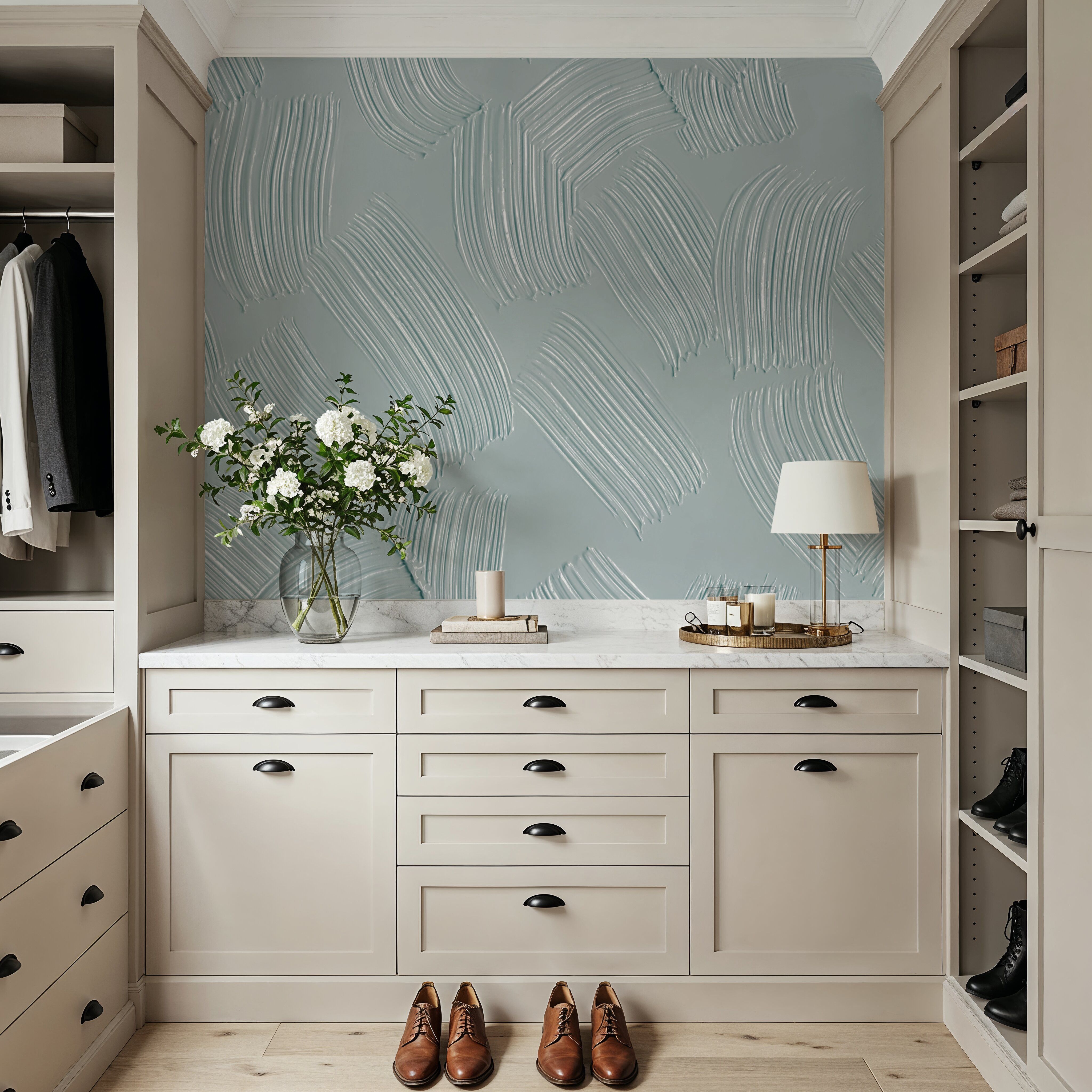 Stylized Brush Strokes, Seafoam