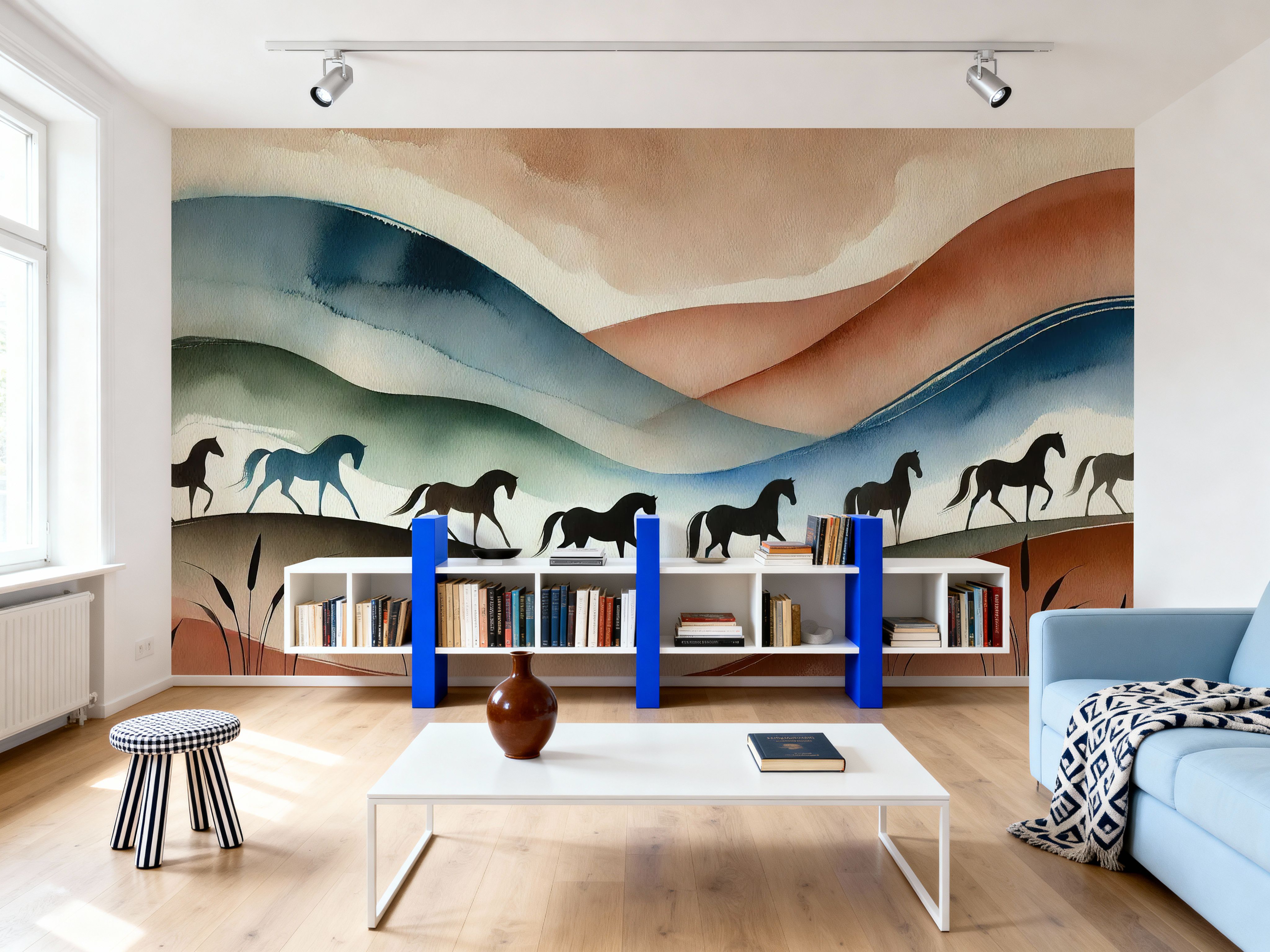 Tranquil Horse Escape in Art Deco