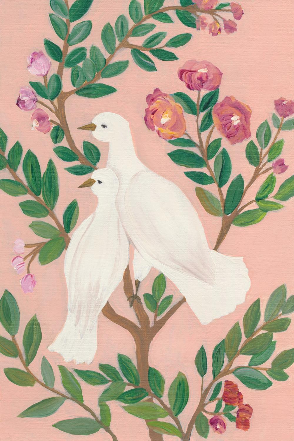 Perch Among Blossoms ll