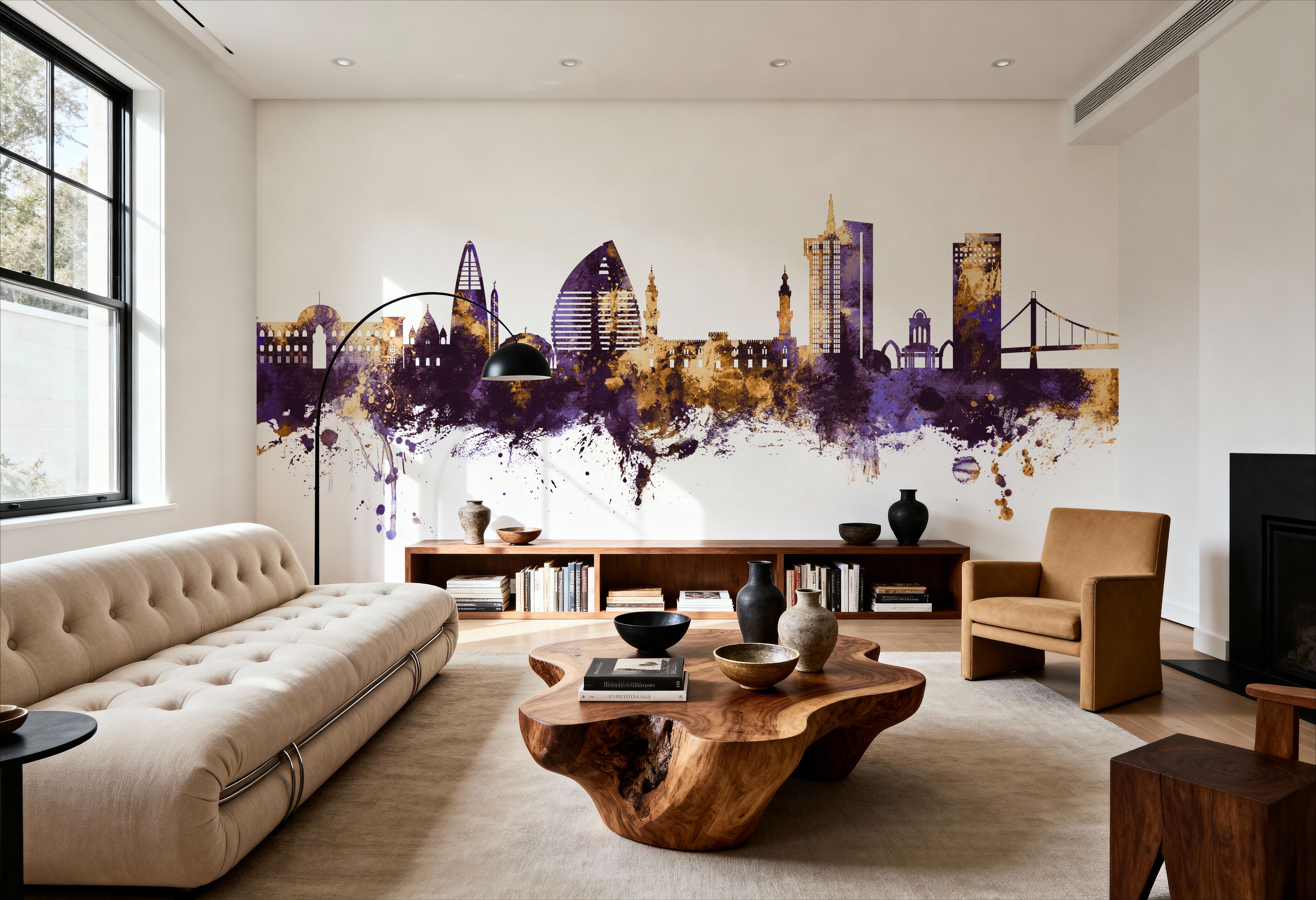 Khartoum Sudan Skyline Purple & Gold