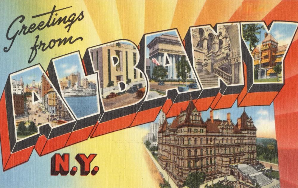 Greetings from Albany - Screenprint Postcard