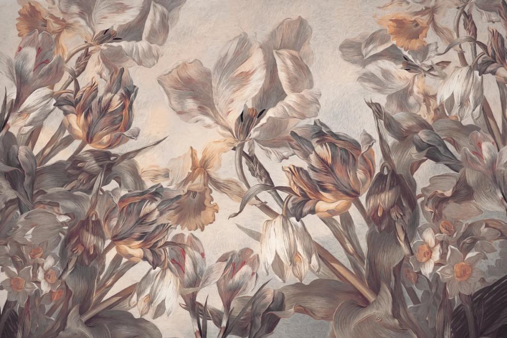 Tulips Feast, Beige