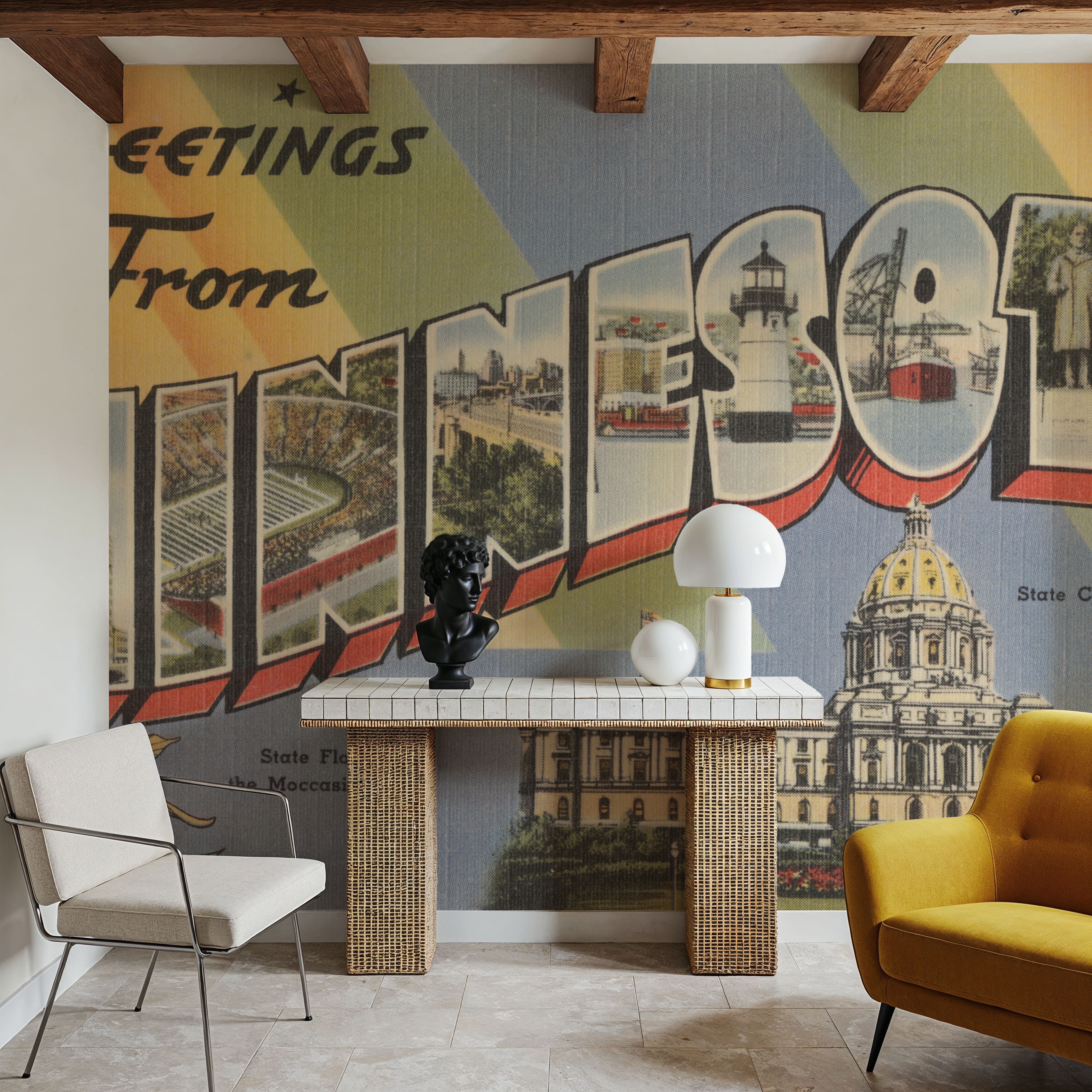 Greetings from Minnesota - Screenprint Postcard