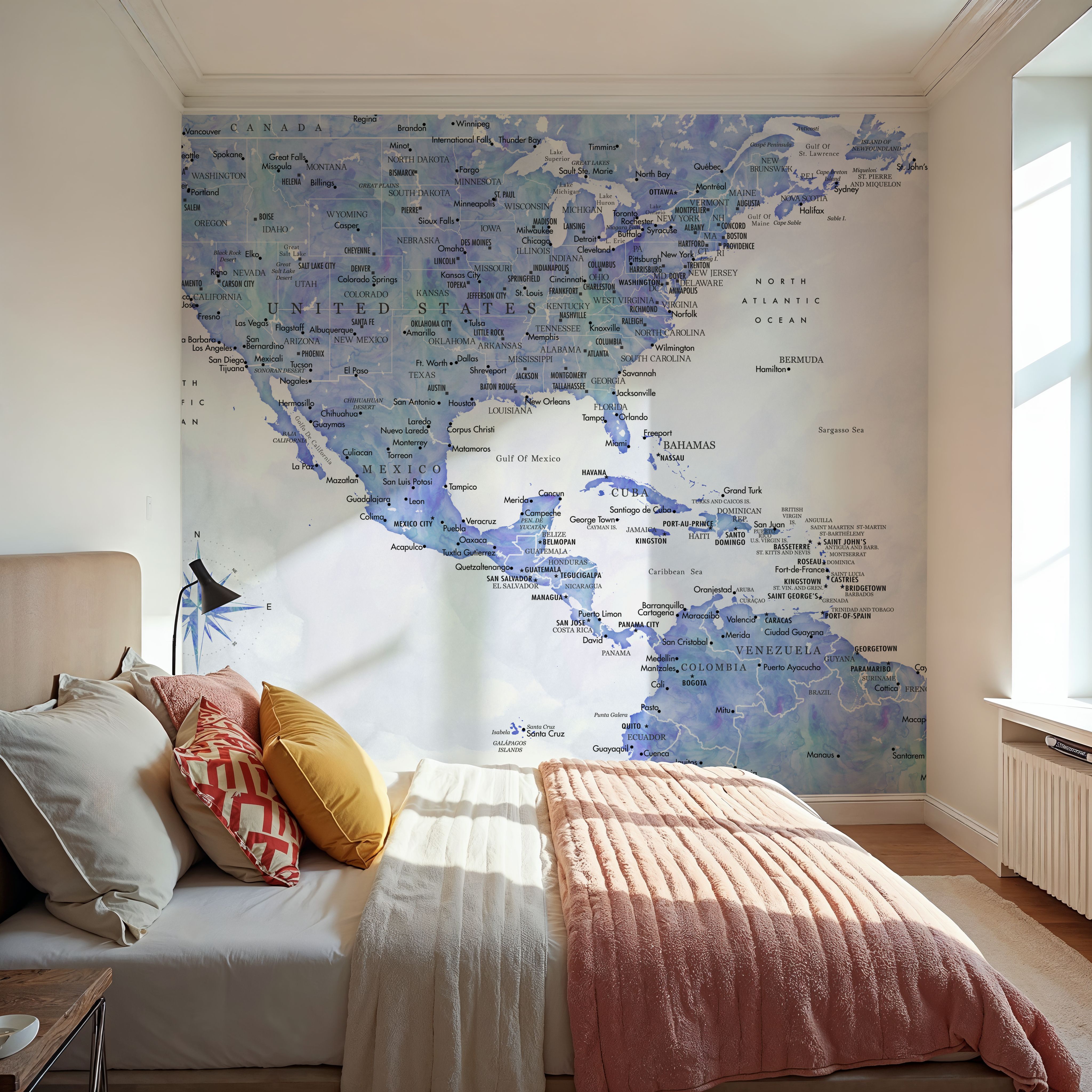 US Mexico Caribbean Map - Isidora Wash