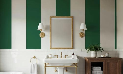 Circus Stripes, Salamander Green