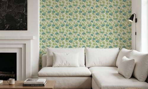 Hydrangea Trellis, Teal