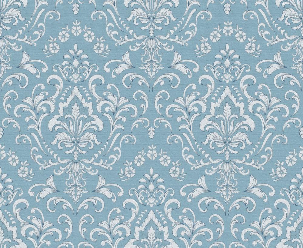 Damask pattern i light blue