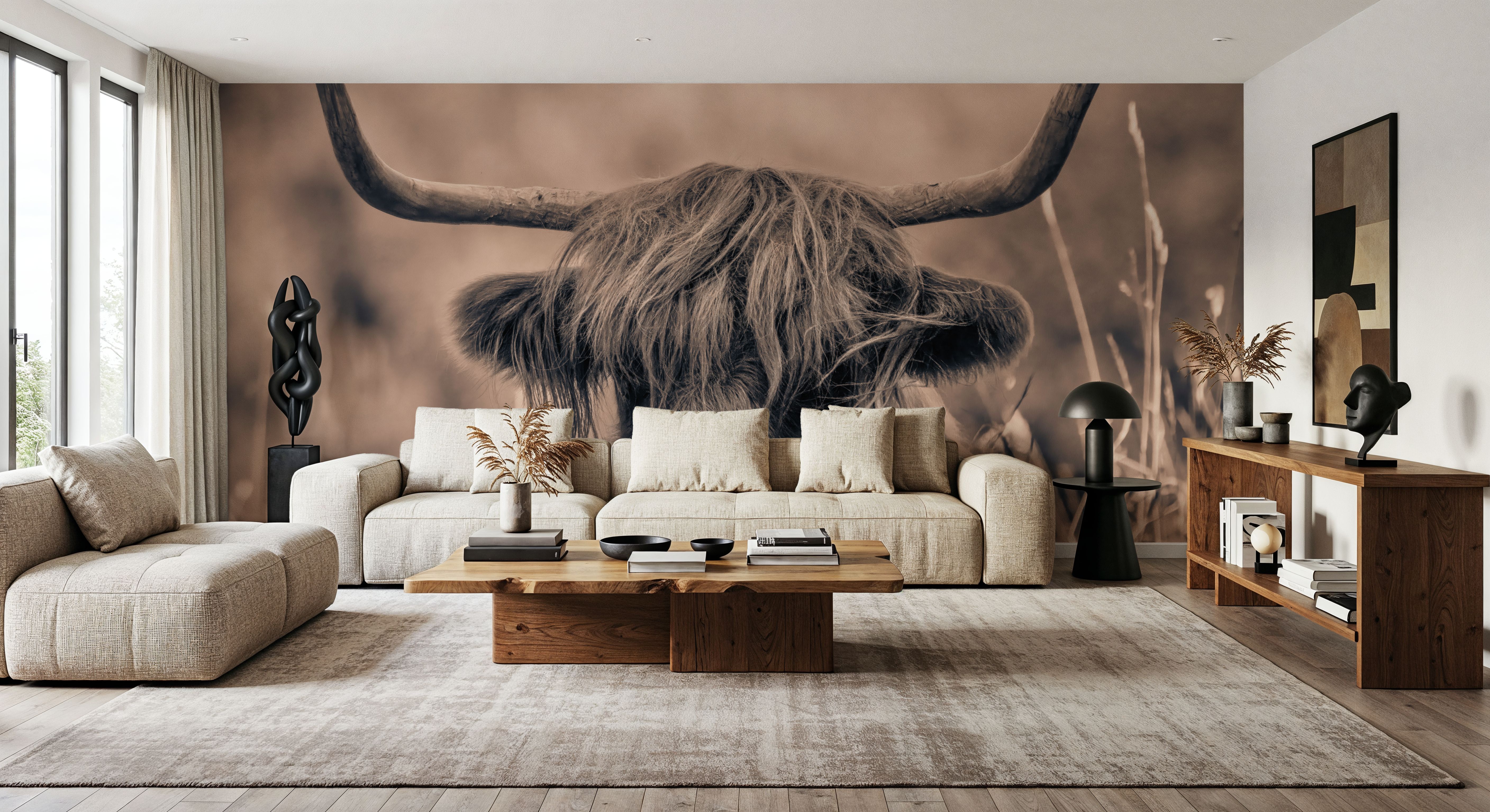 Highland Meadow Portrait Sepia