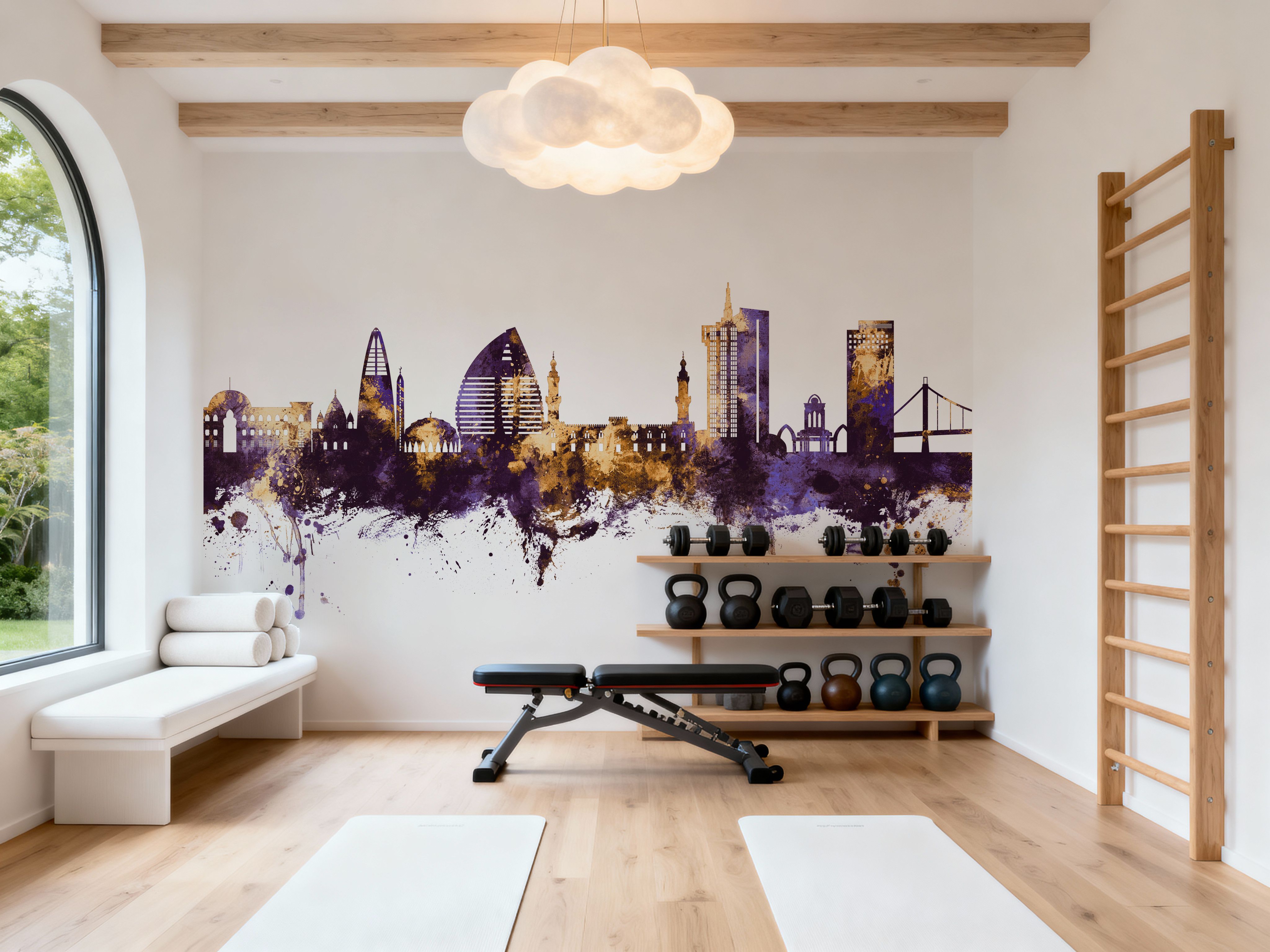 Khartoum Sudan Skyline Purple & Gold