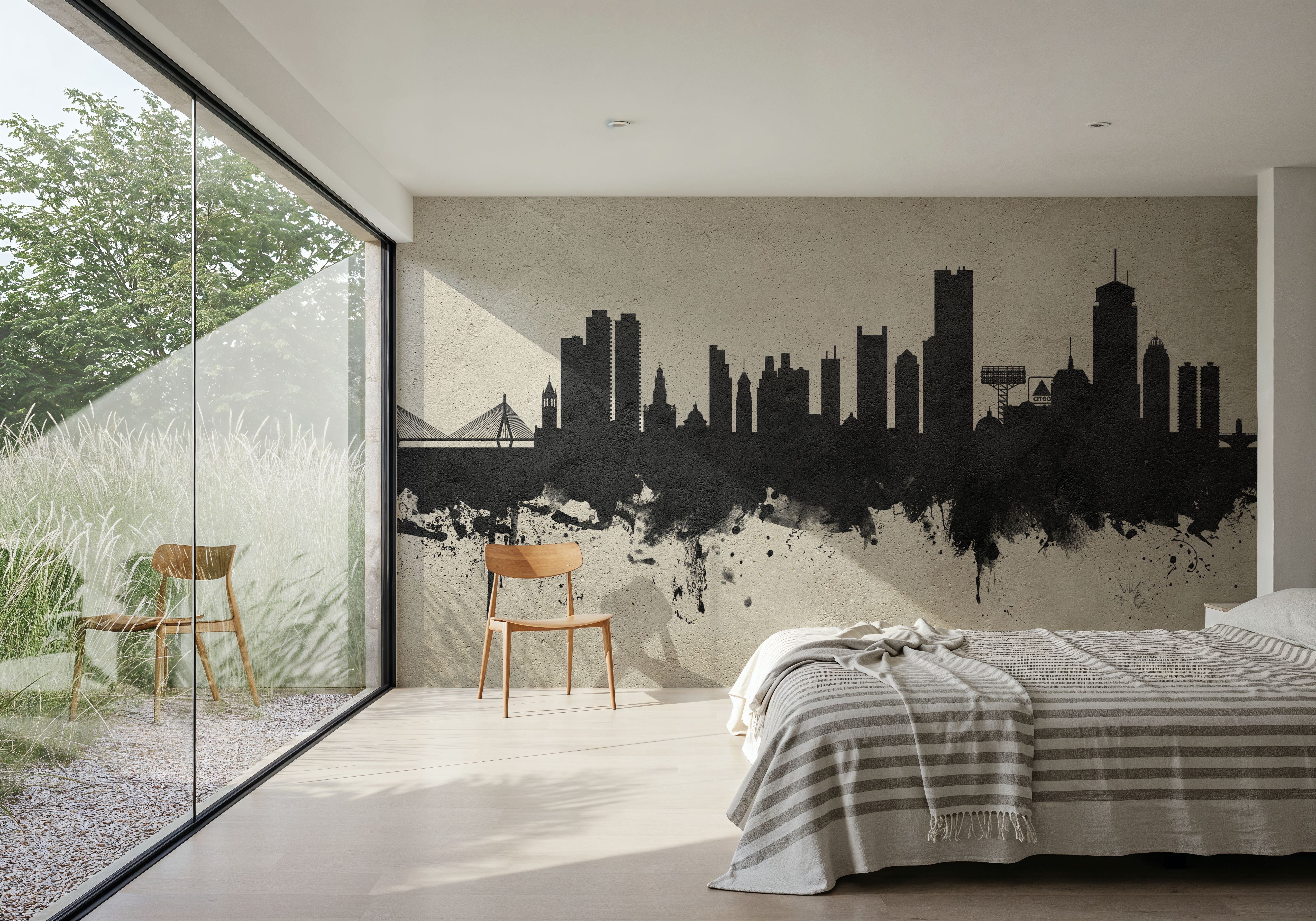Boston Massachusettes Skyline Concrete