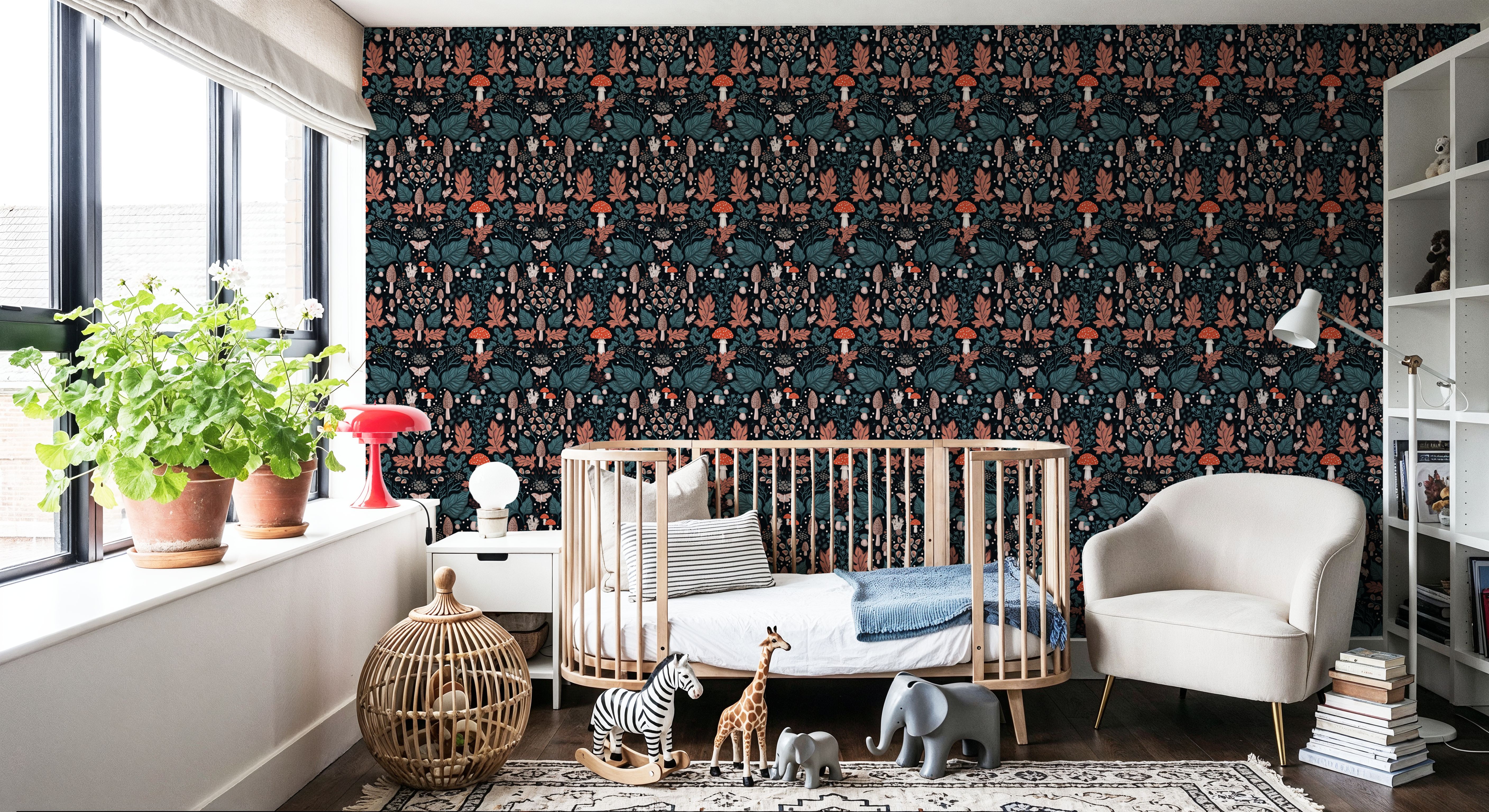 Autumn Forest Illustration, Rust