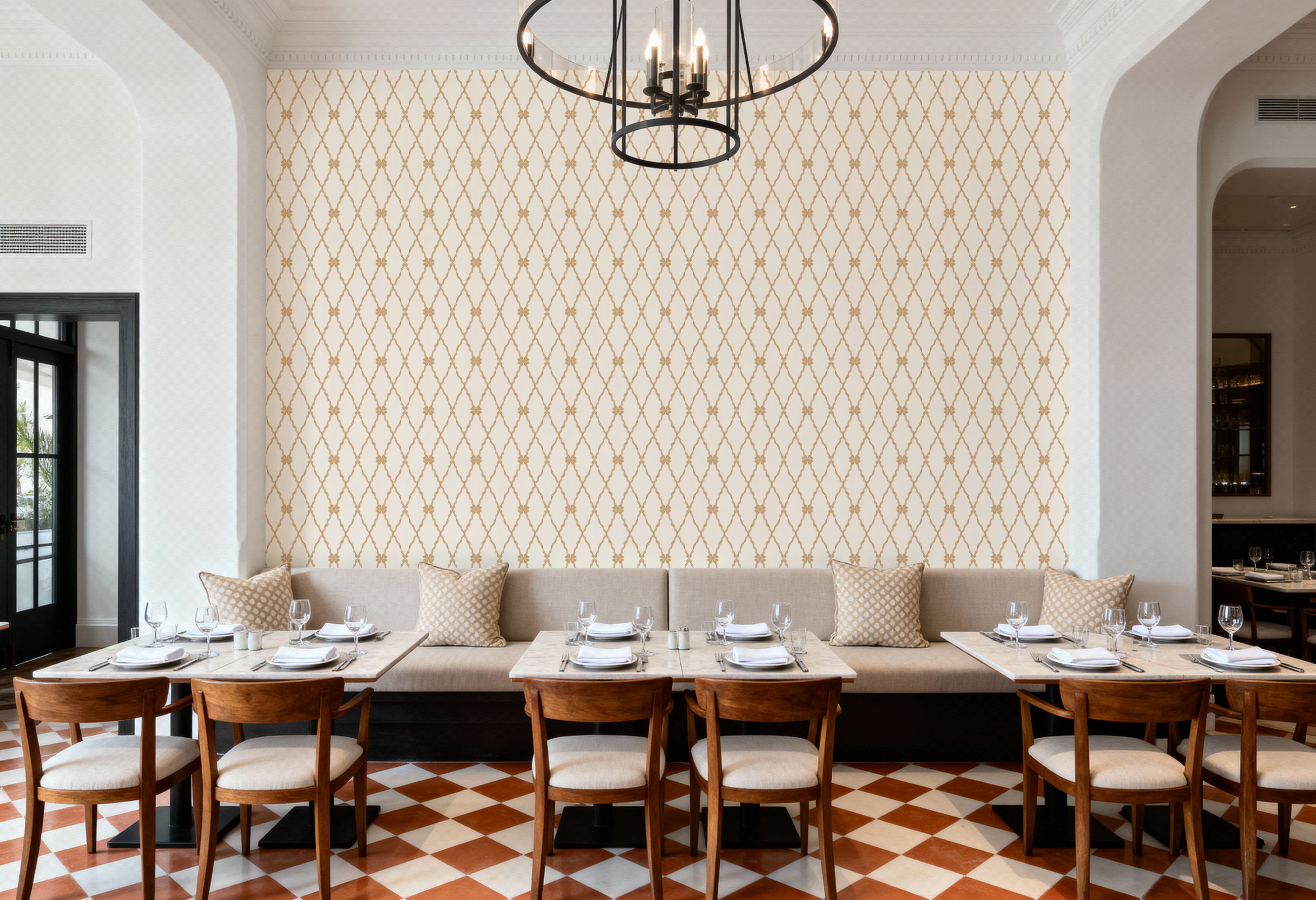 French Country Style Argyle, Beige