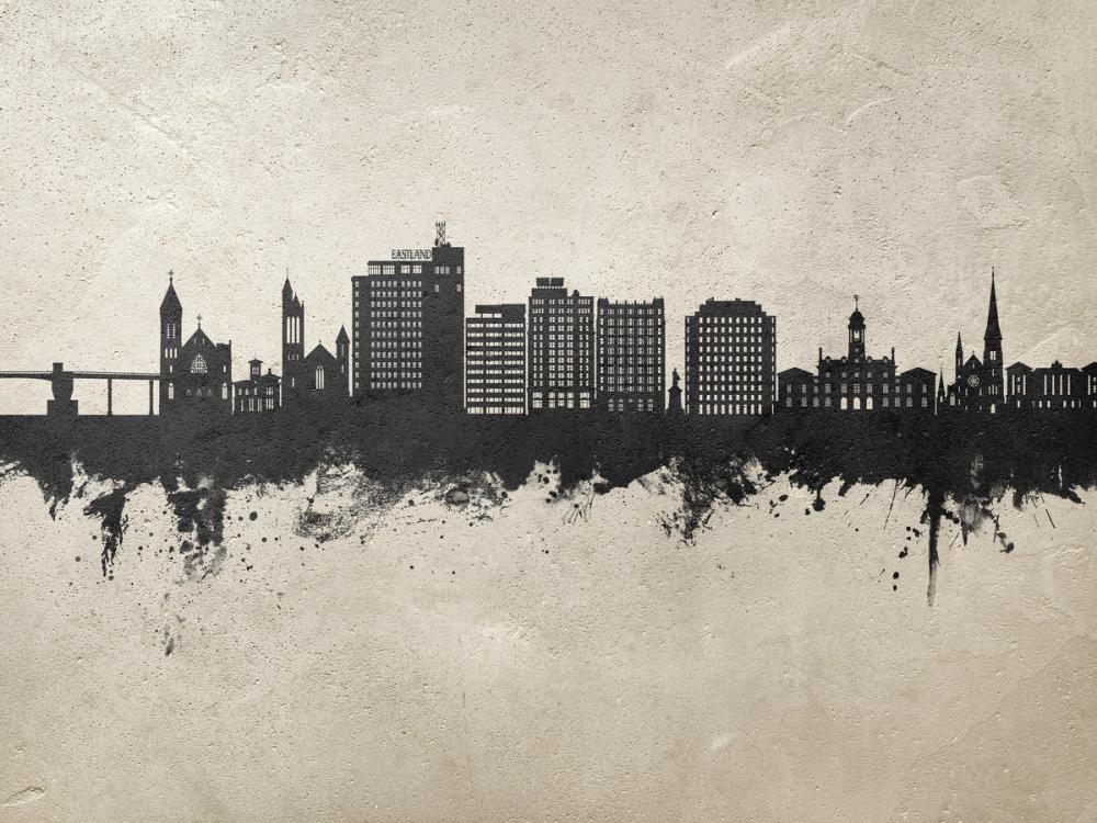 Portland Maine Skyline Concrete