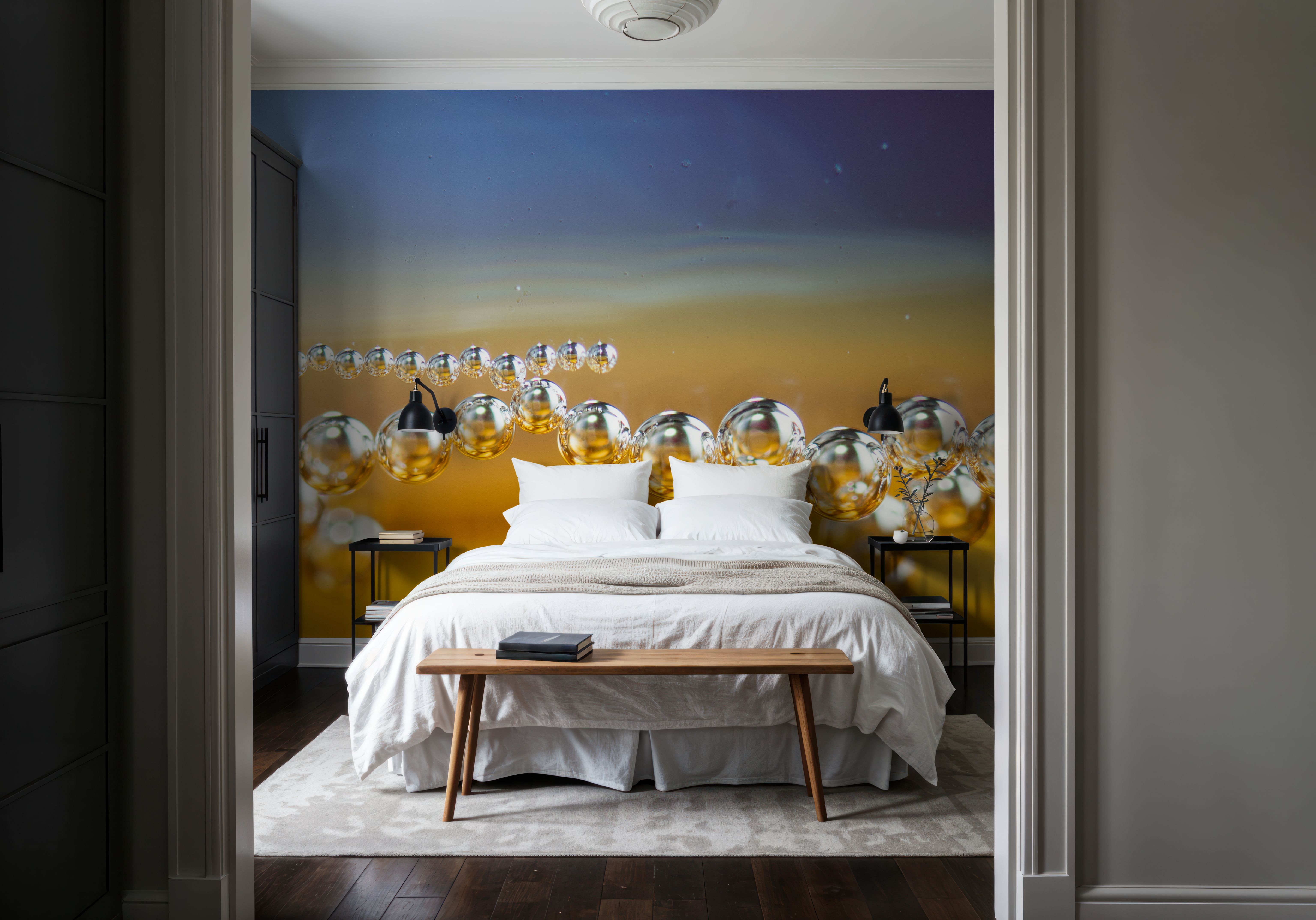 Bubble Pearls, Blue & Yellow