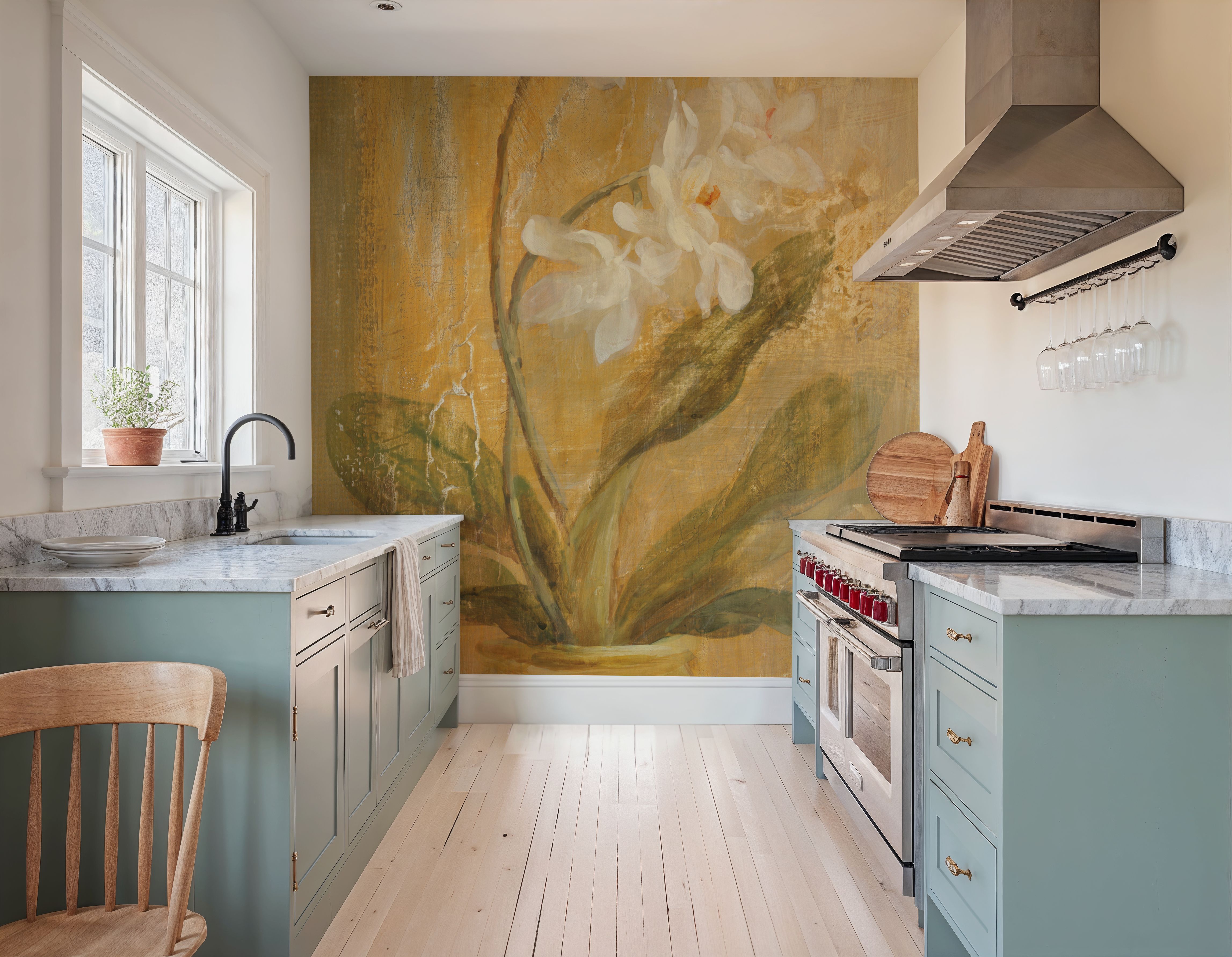 White Orchid Panel, Wallpaper