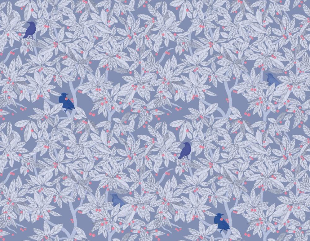 Cherry Tree Birds, Periwinkle