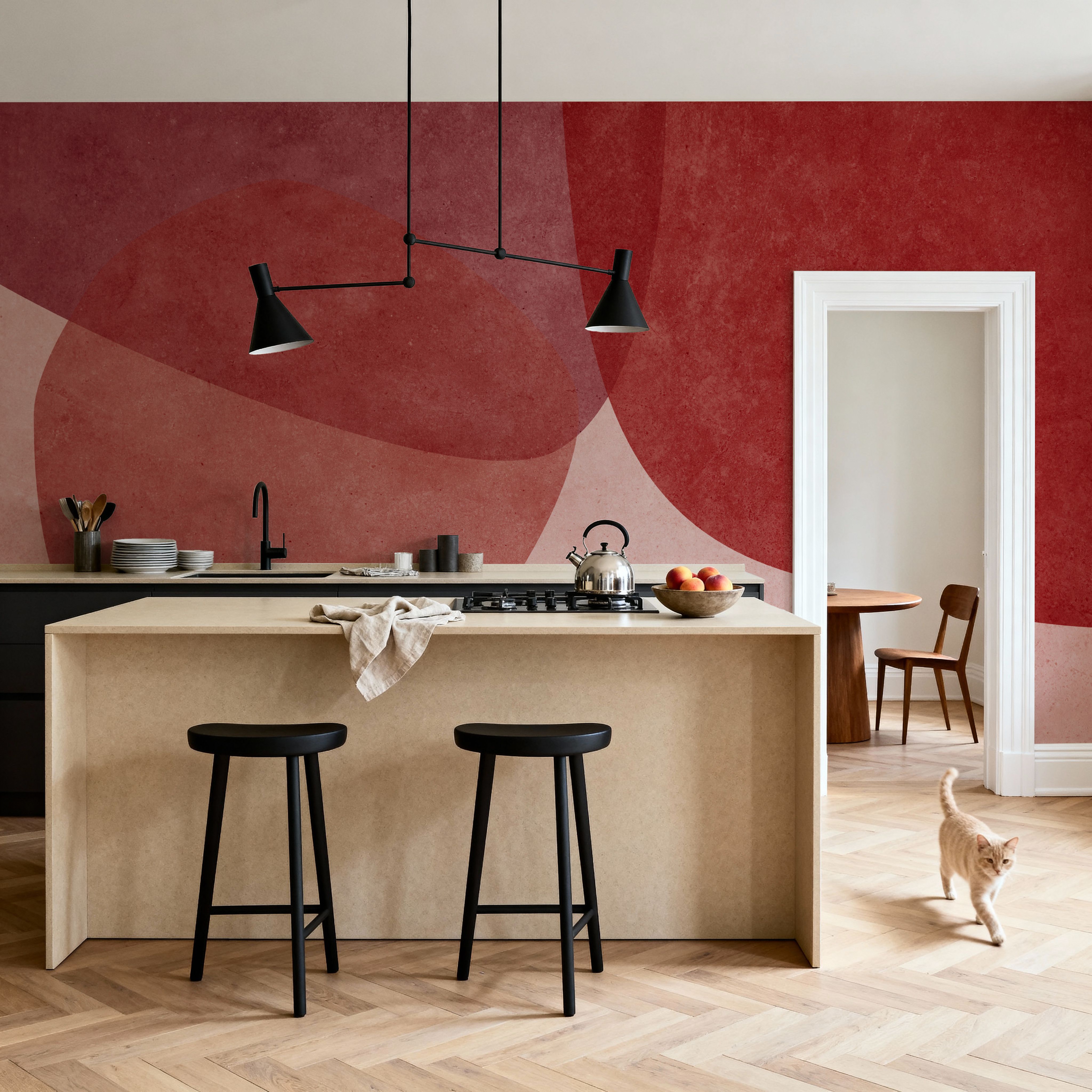 Embracing Shapes, Cherry Red