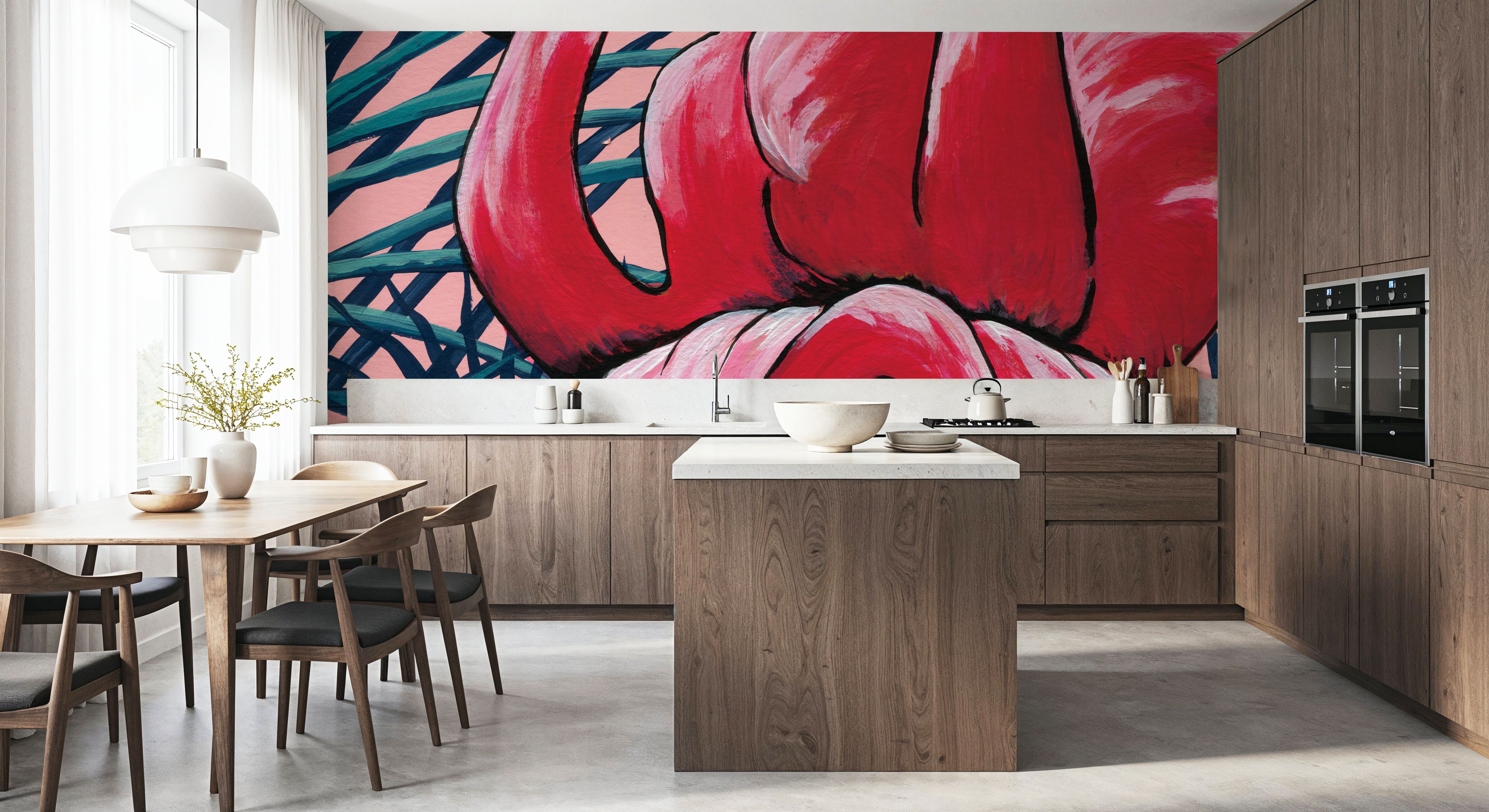 Tropical Paradise Flamingos