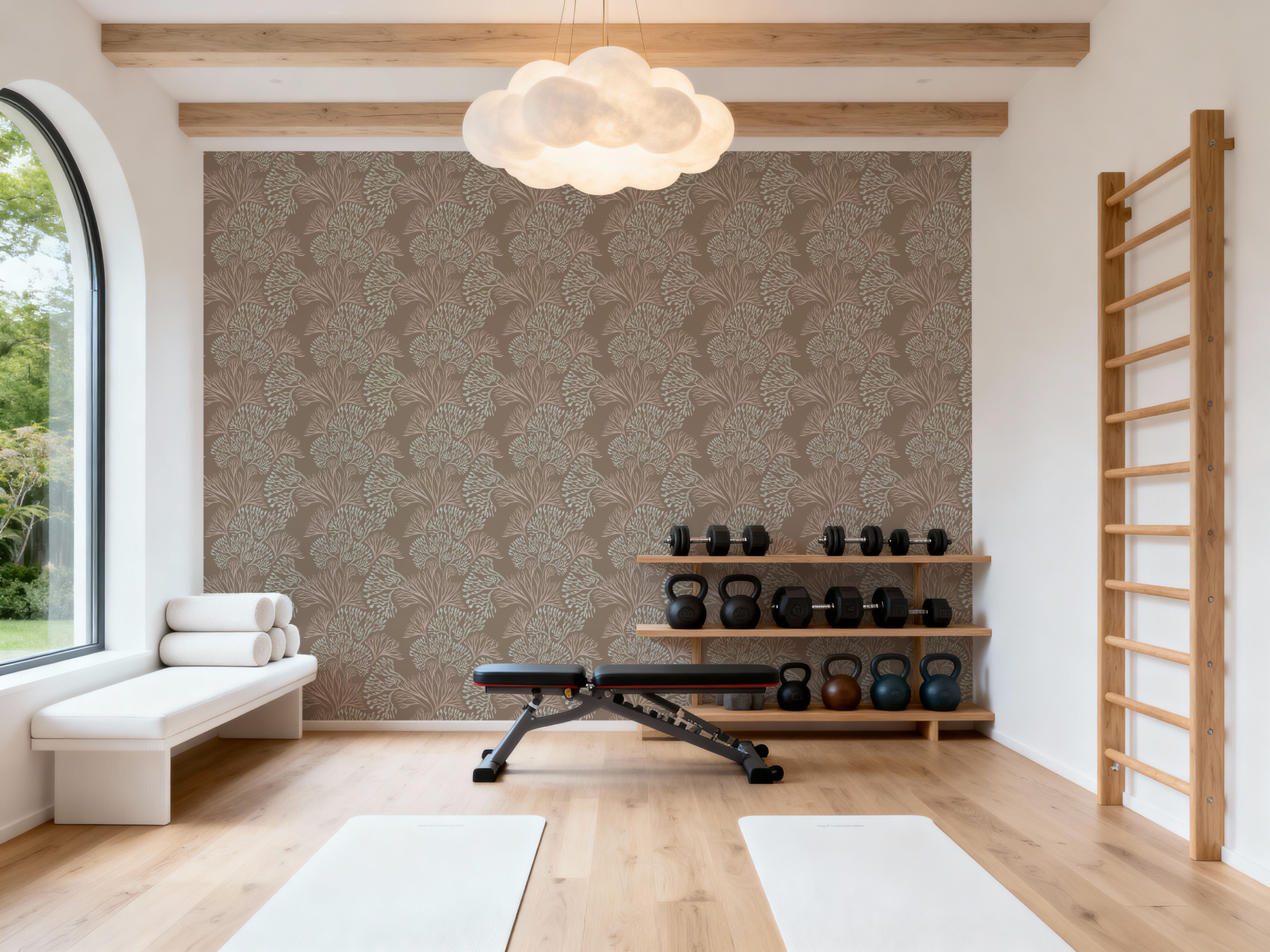 Subtle Seaweed, Warm Beige