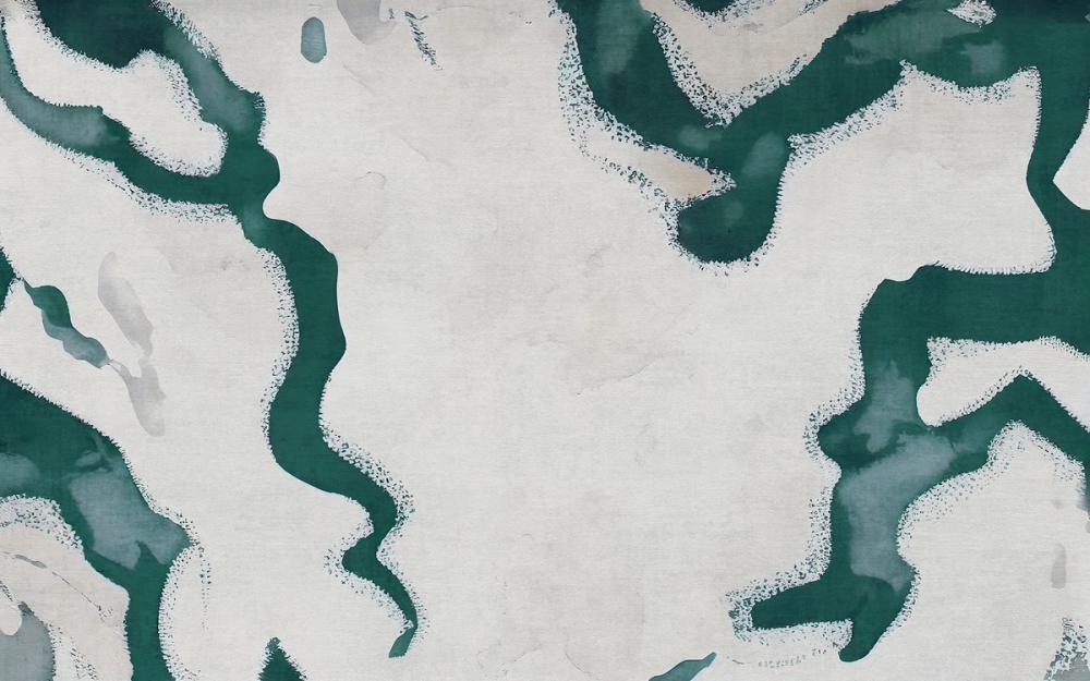 Abstract River Marks, Fresh Green
