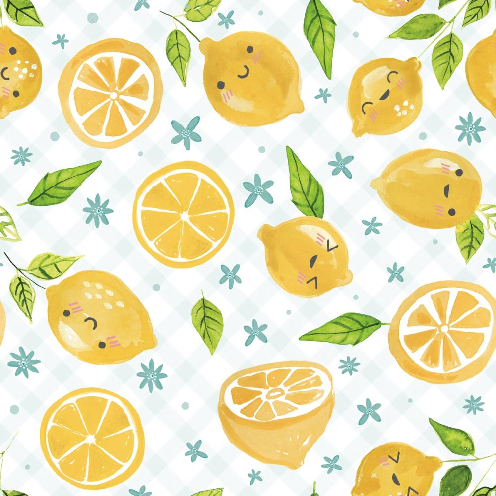 Mellow Lemons Blue Check