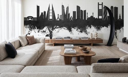 Manama Skyline Black & White