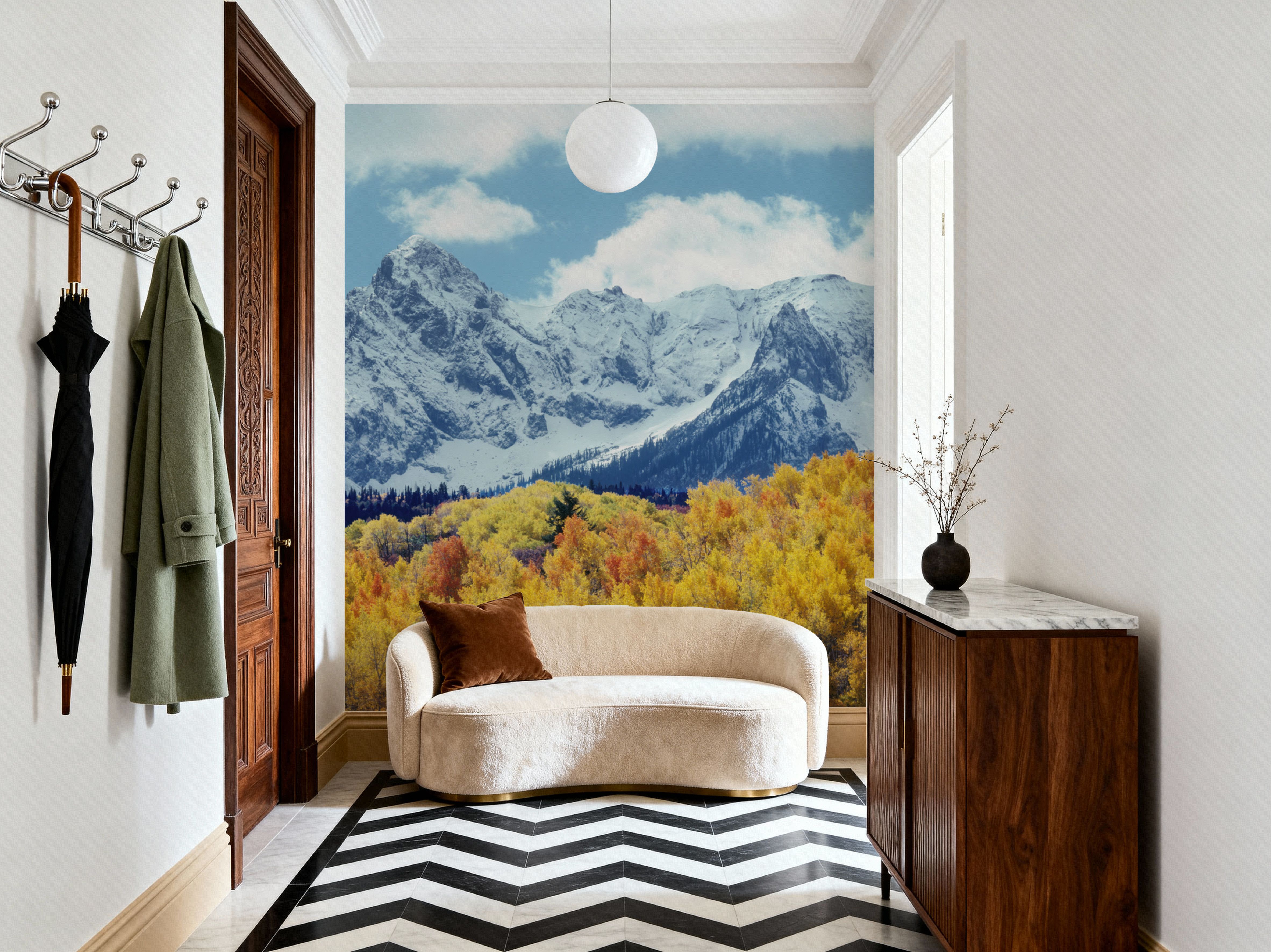 Misty Autumn Peaks Blue
