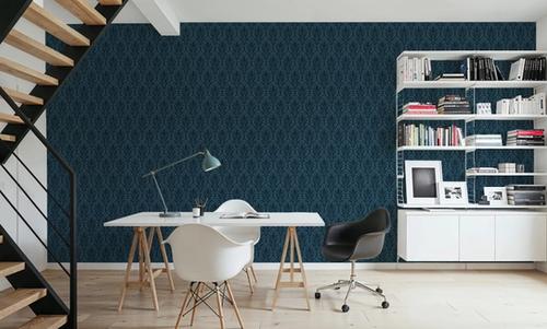 Brushstroke Fan Scallop, French Blue