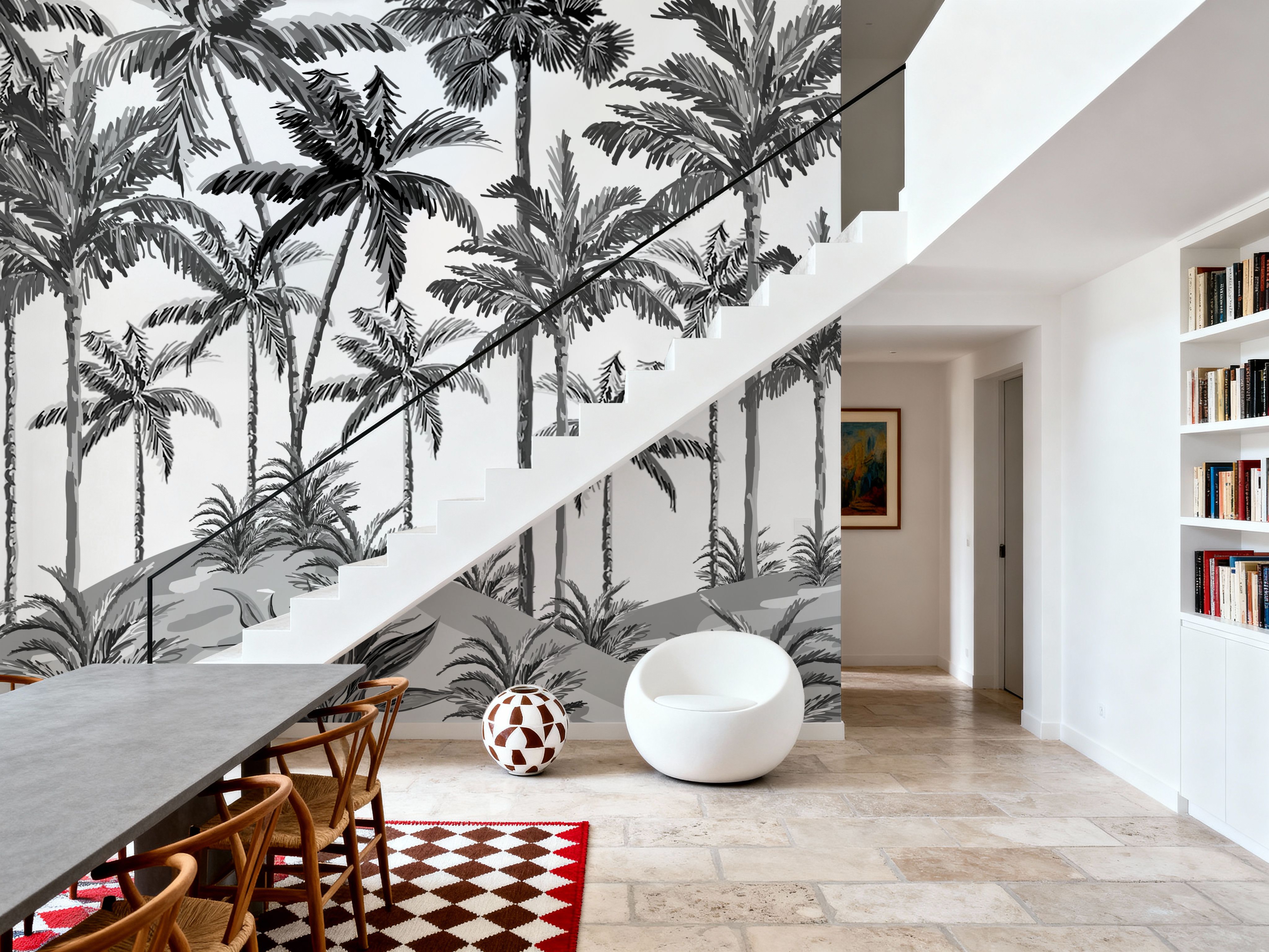 Playful Palms BW