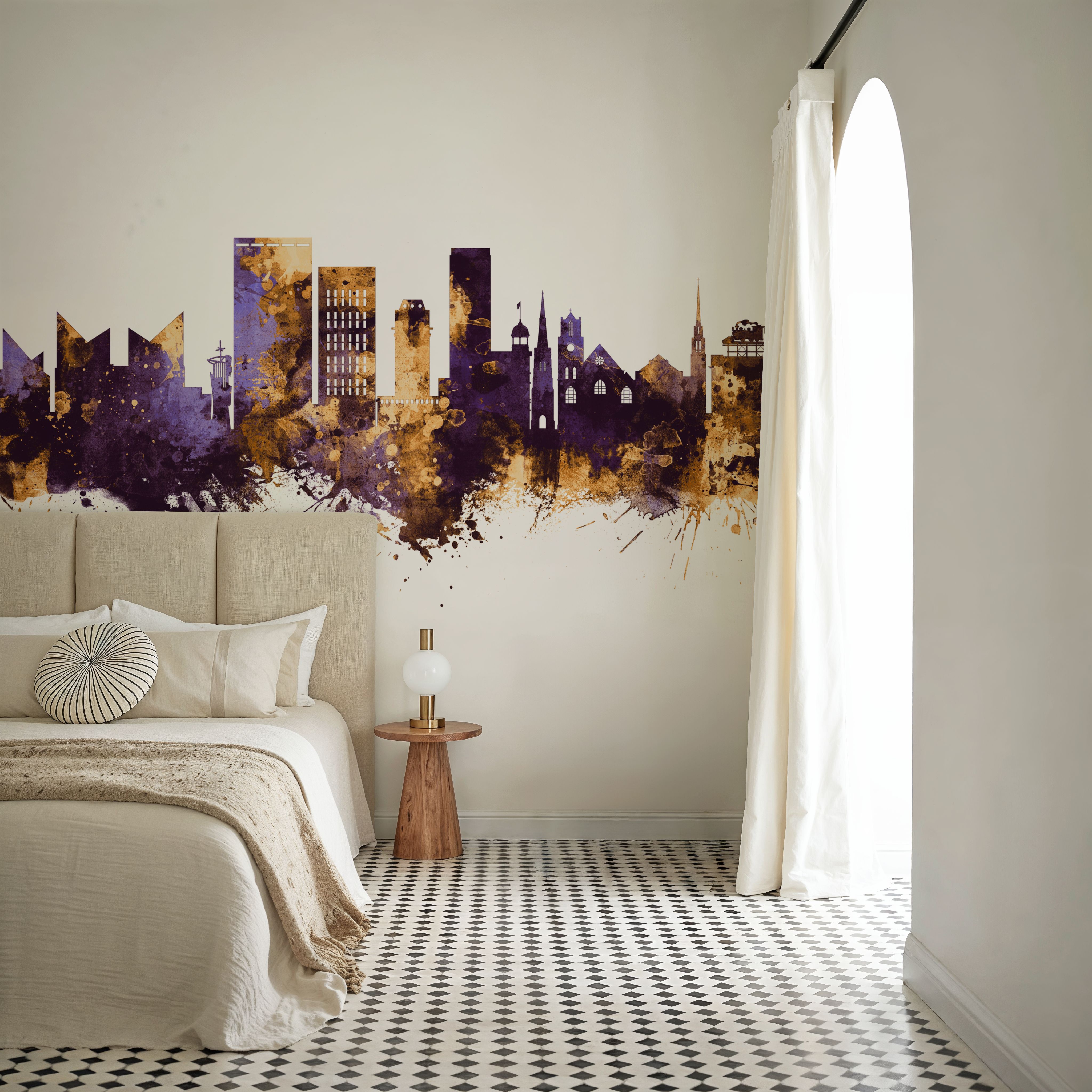 Chattanooga Tennessee Skyline Purple & Gold