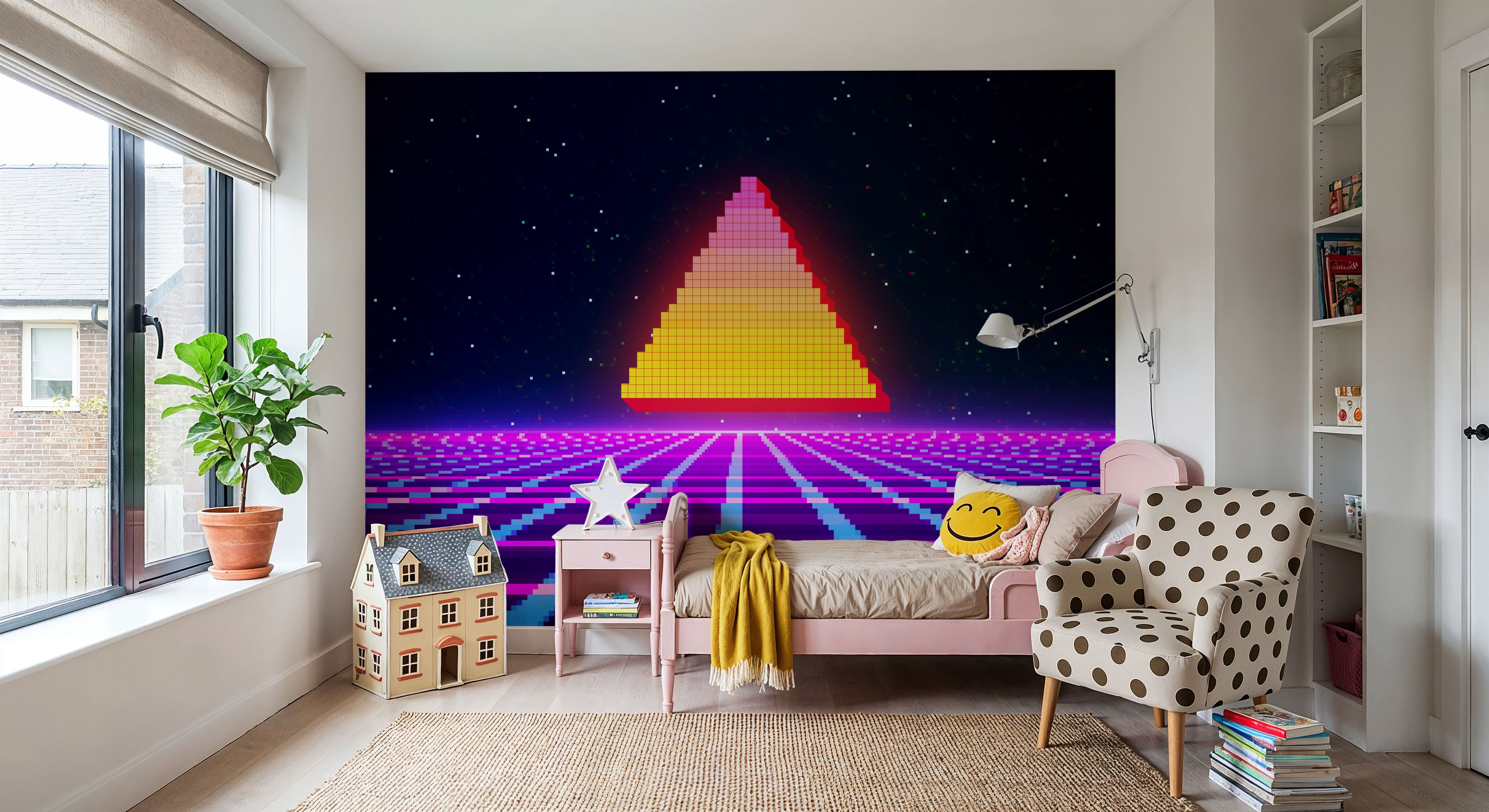 80's Game Pixel Pyramid