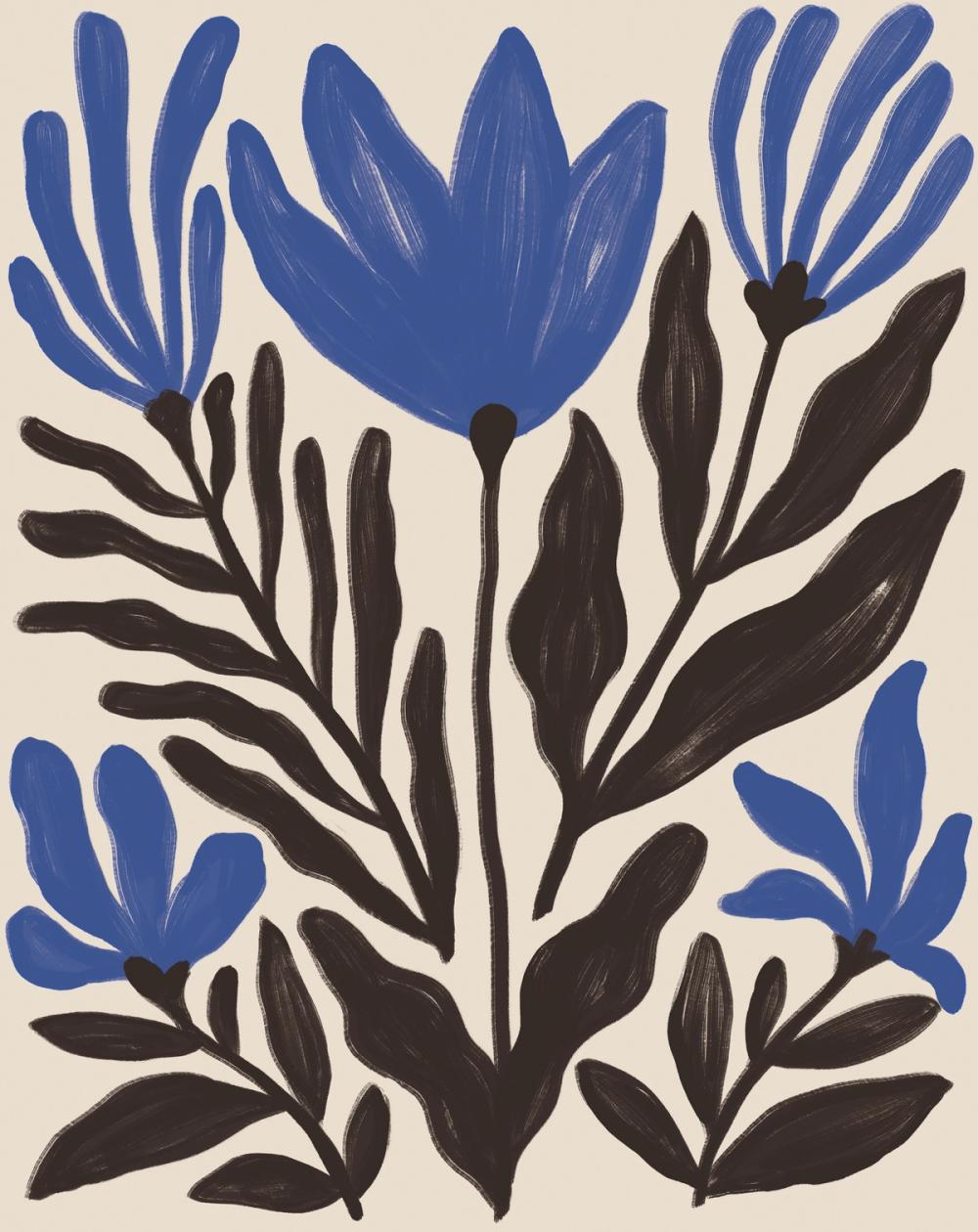 Simple Petals II Blue