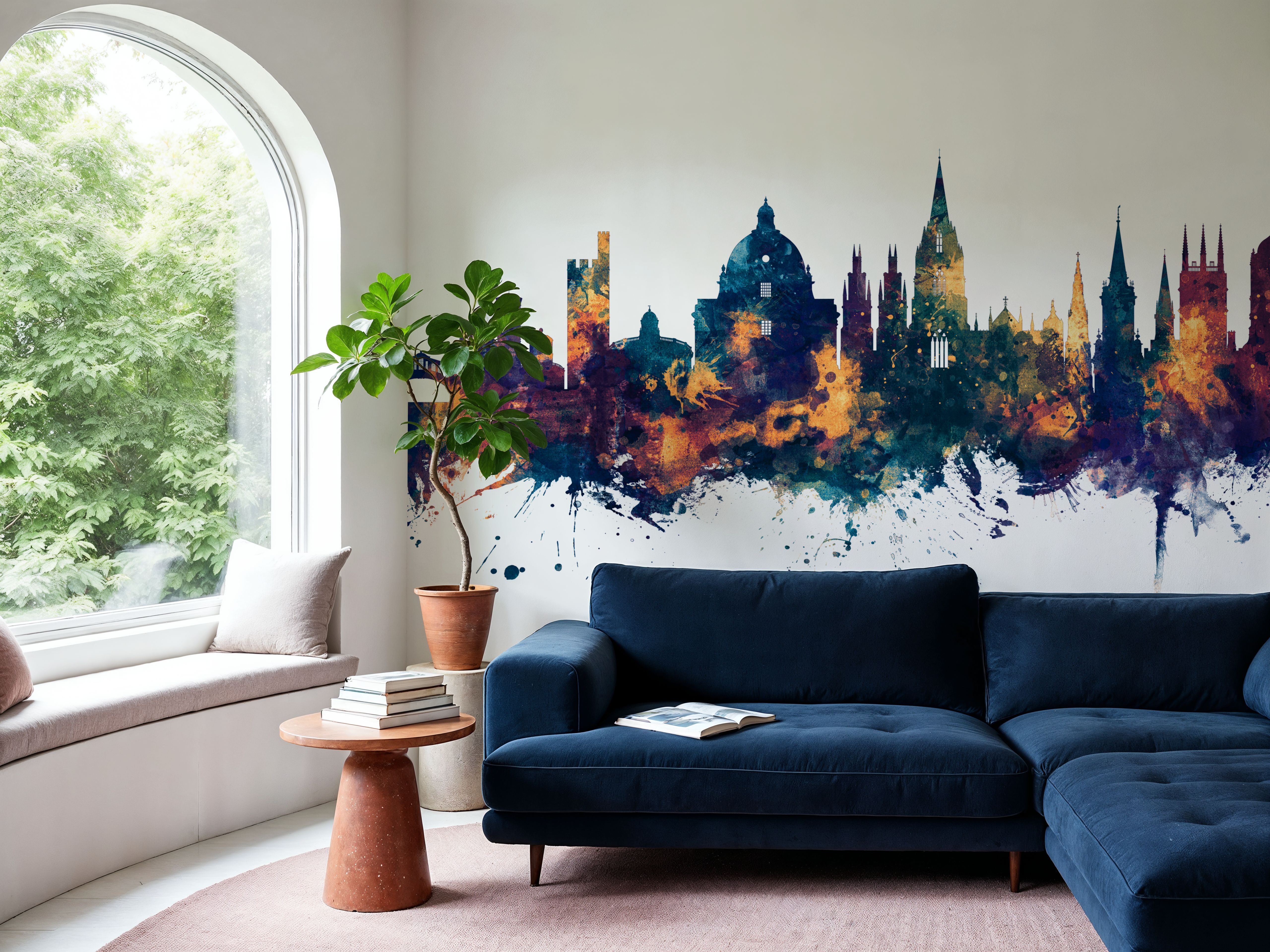 Oxford England Skyline Blue & Bronze