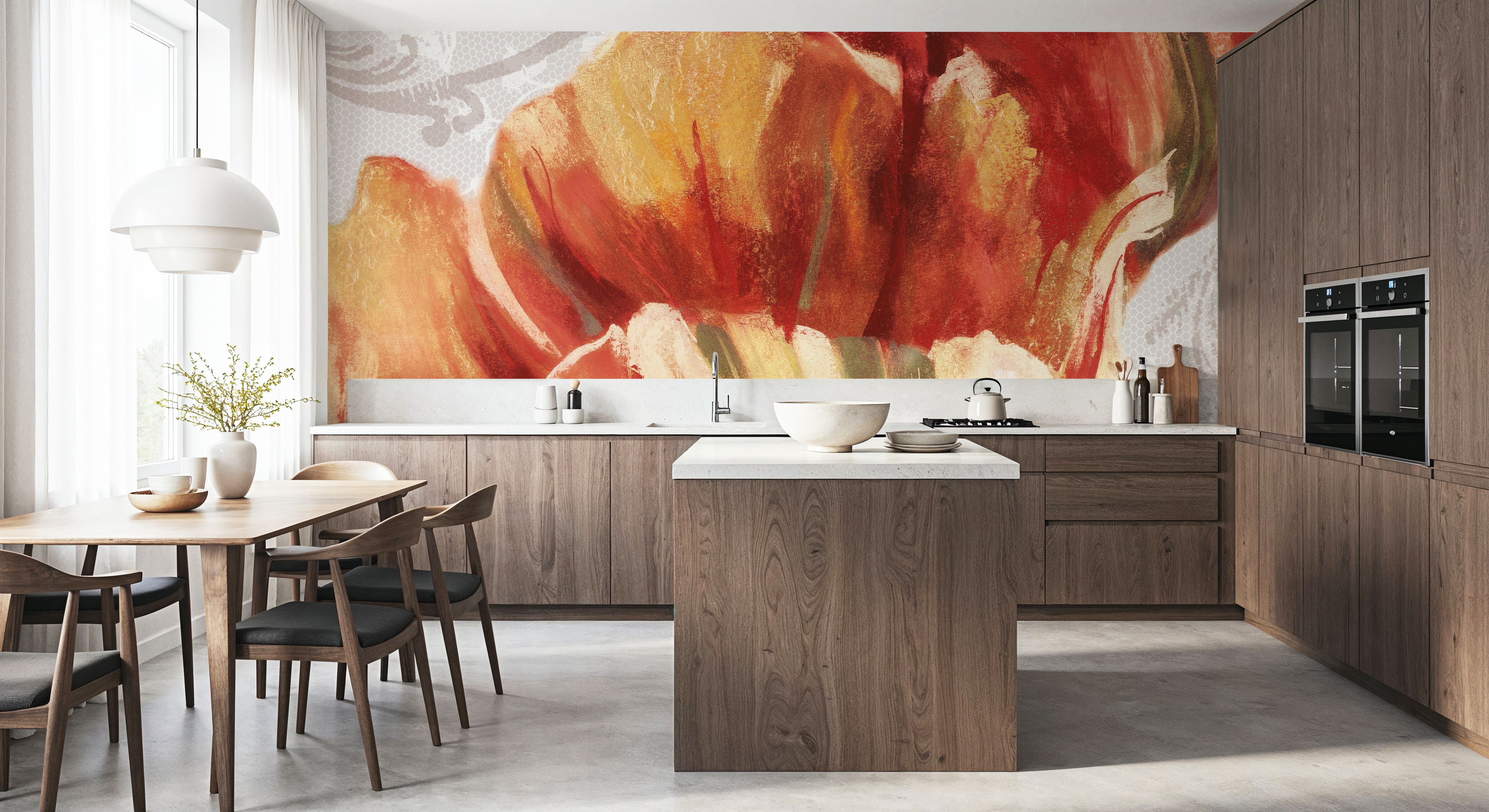 Spring Tulips Red II, Wallpaper