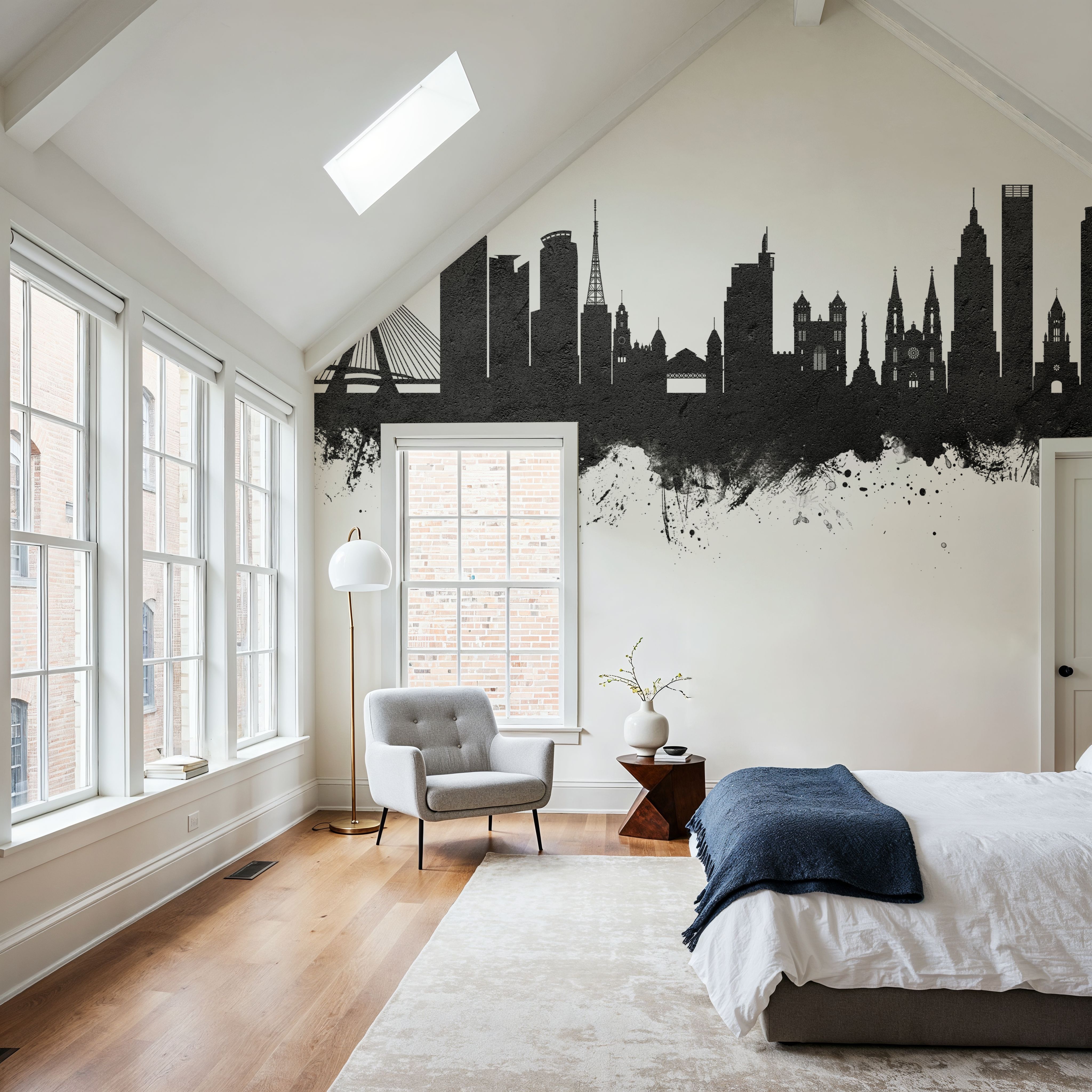 São Paulo Brazil Skyline Black & White