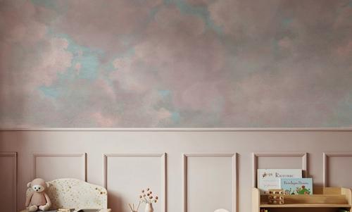 Painted Dreamy Clouds, Pink