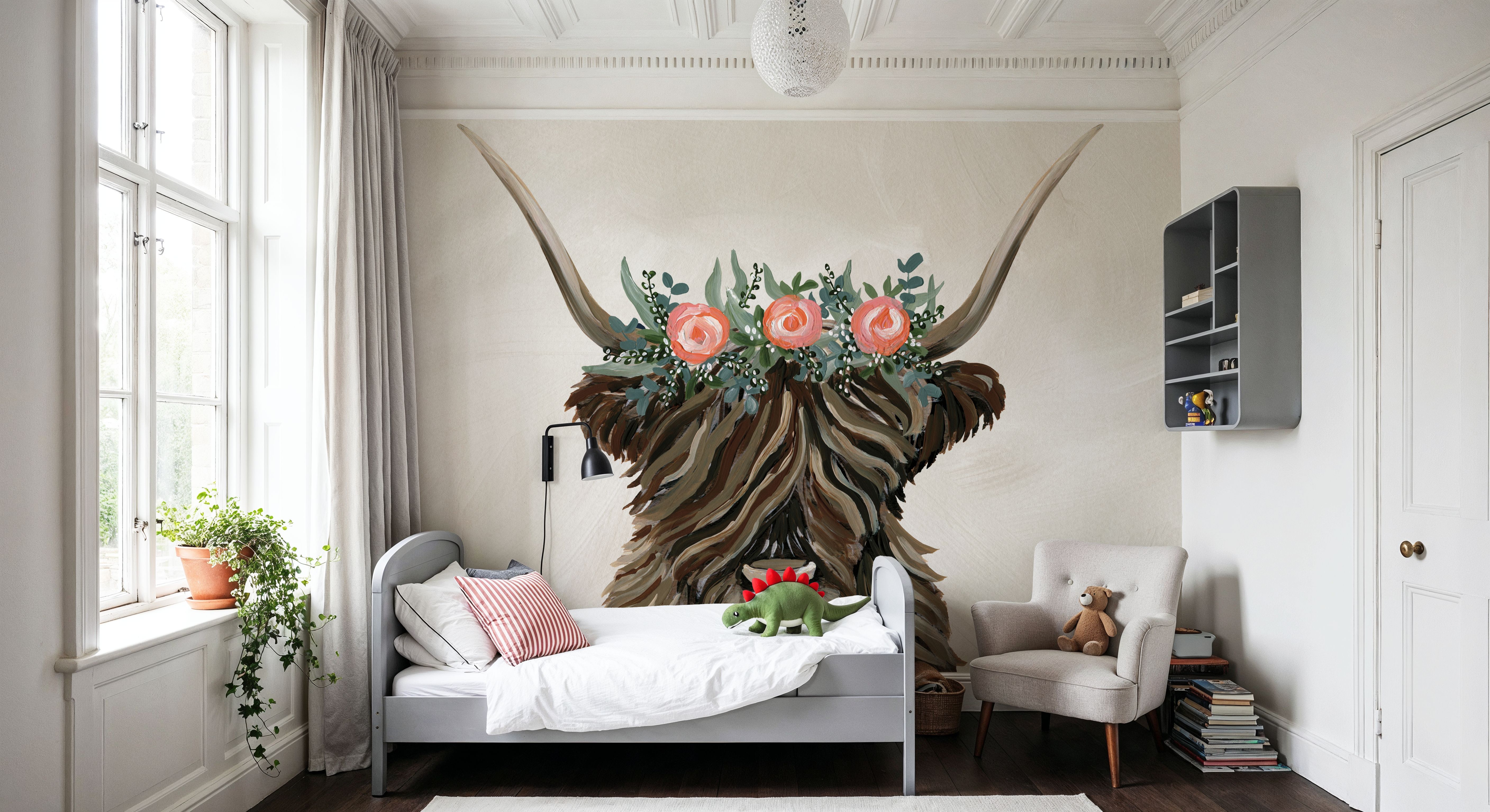 Longhorn with Rose Crown Texture