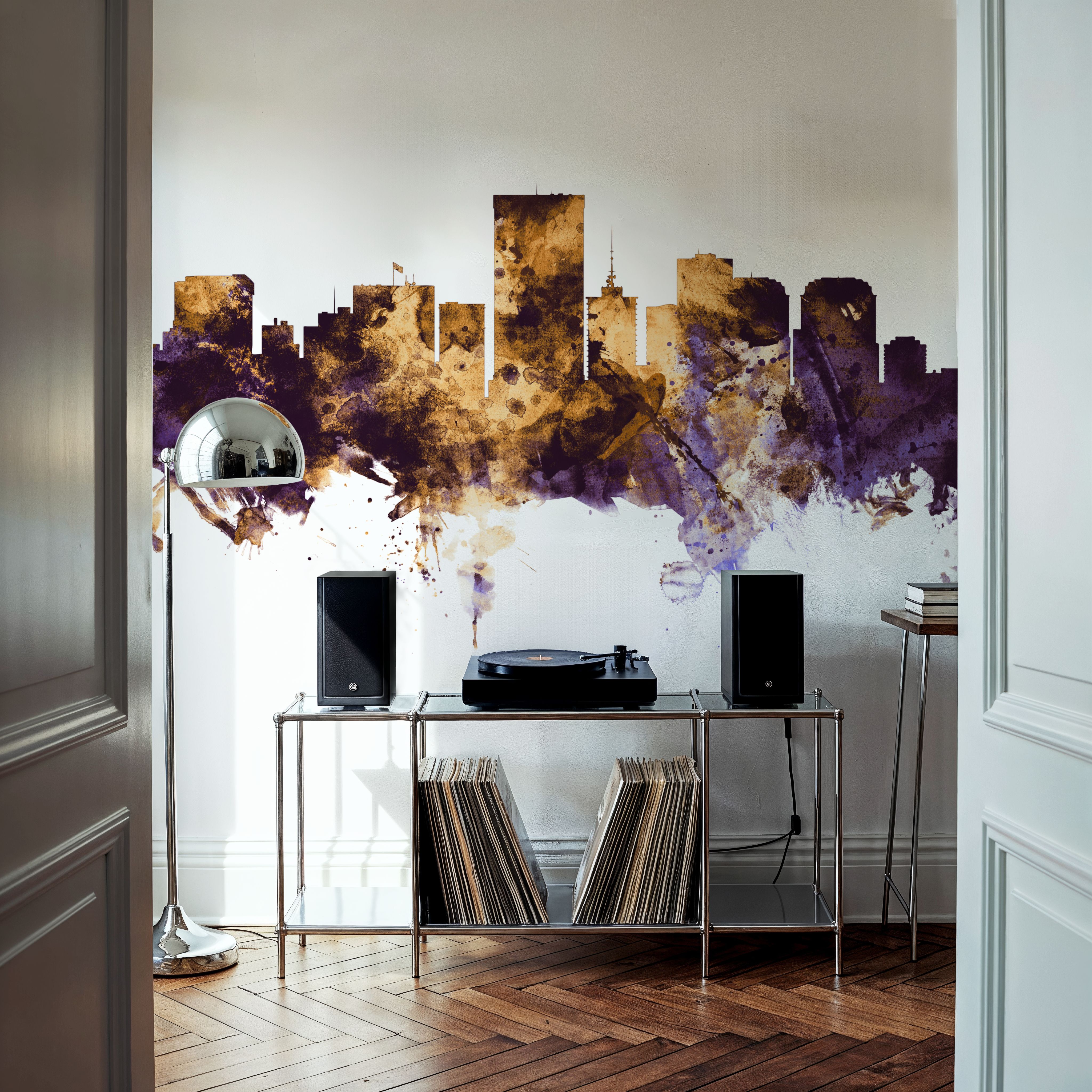 Richmond Virginia Skyline Purple & Gold