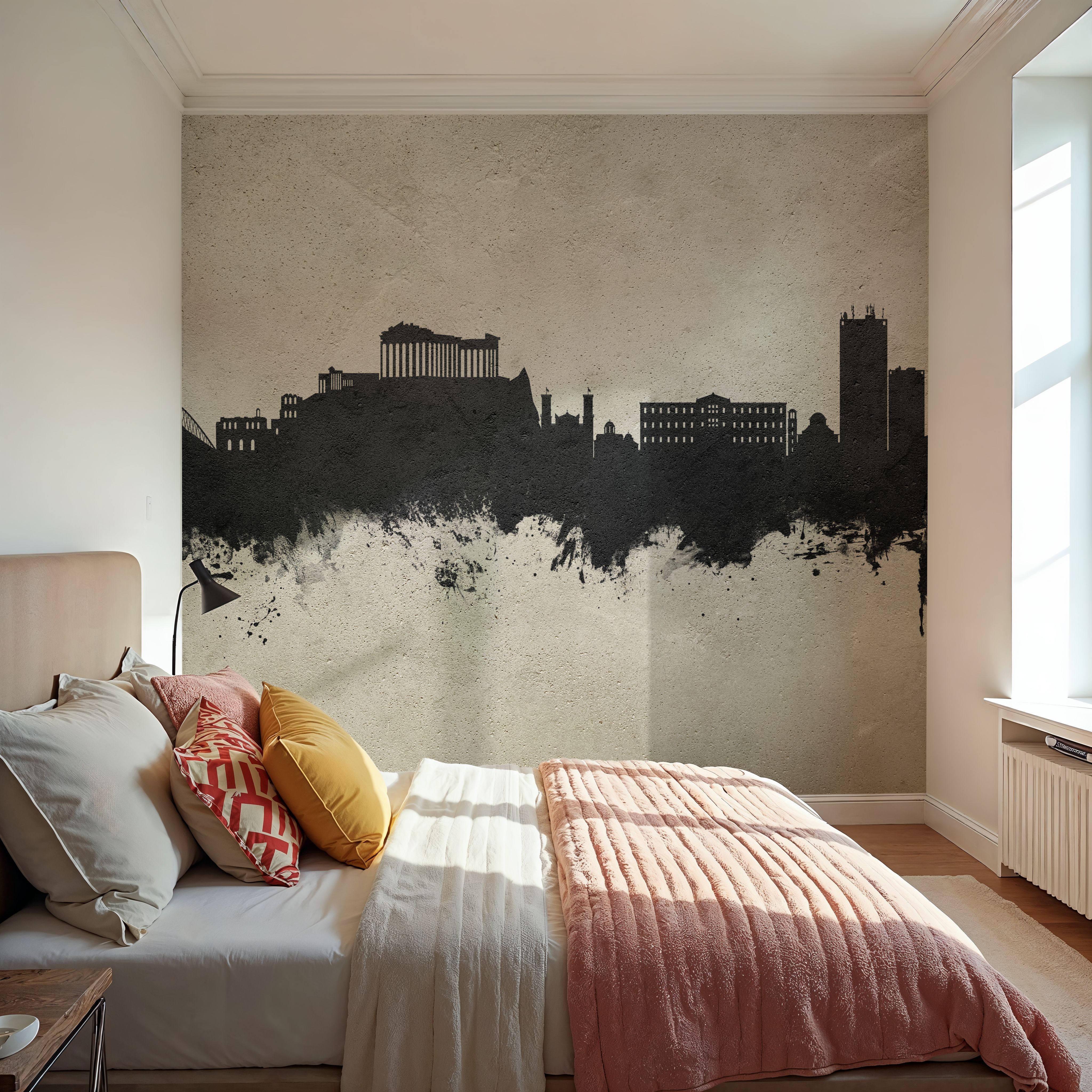 Athens Greece Skyline Concrete