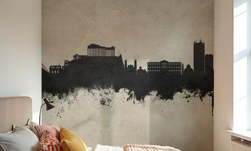 Athens Greece Skyline Concrete