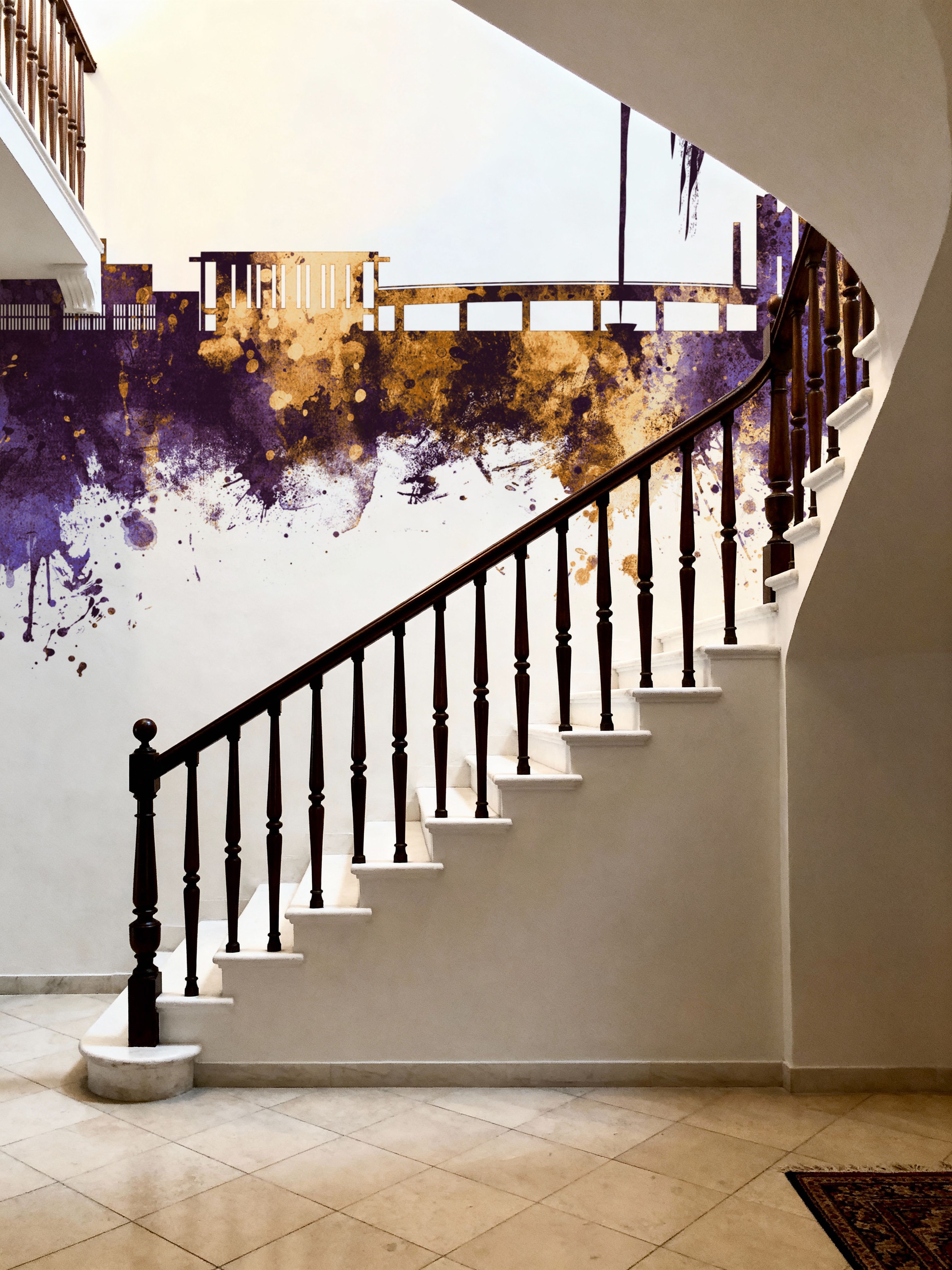 Canberra Skyline Purple & Gold