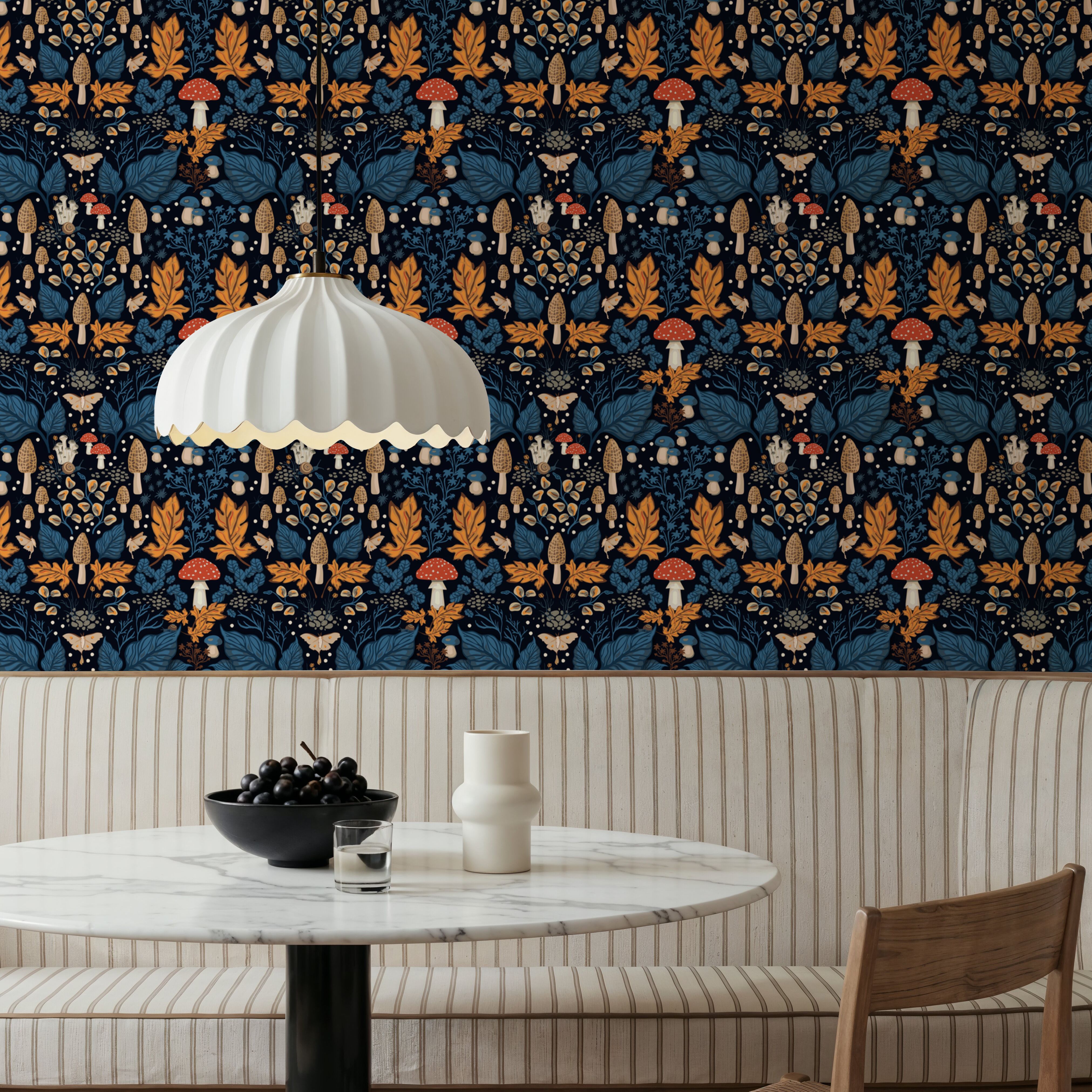 Autumn Forest Illustration, Pumpkin, Wallpaper