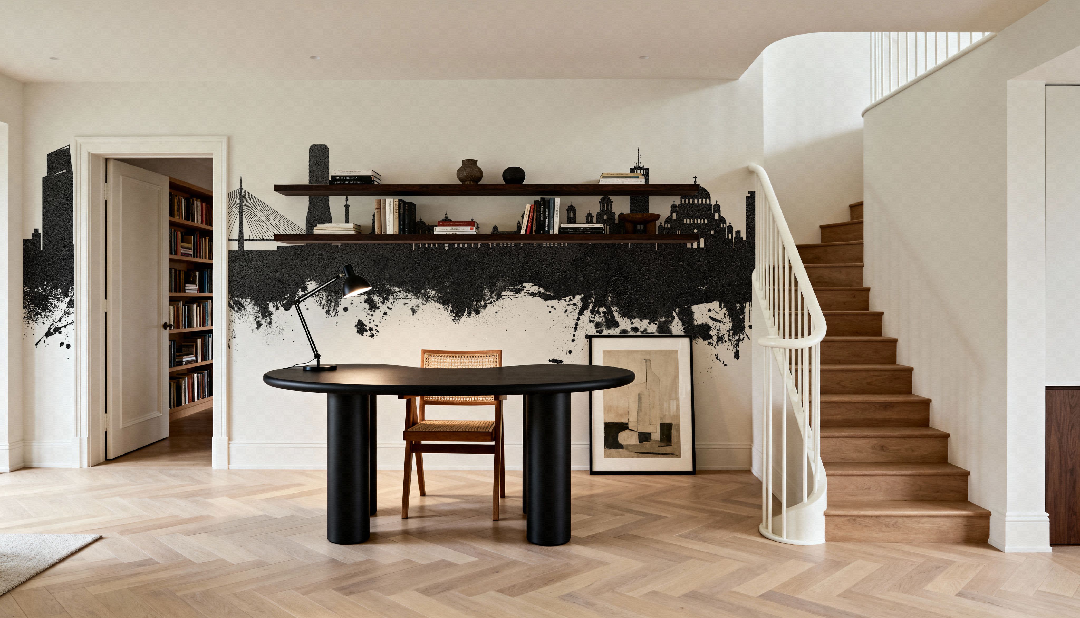 Belgrade Serbia Skyline Black & White