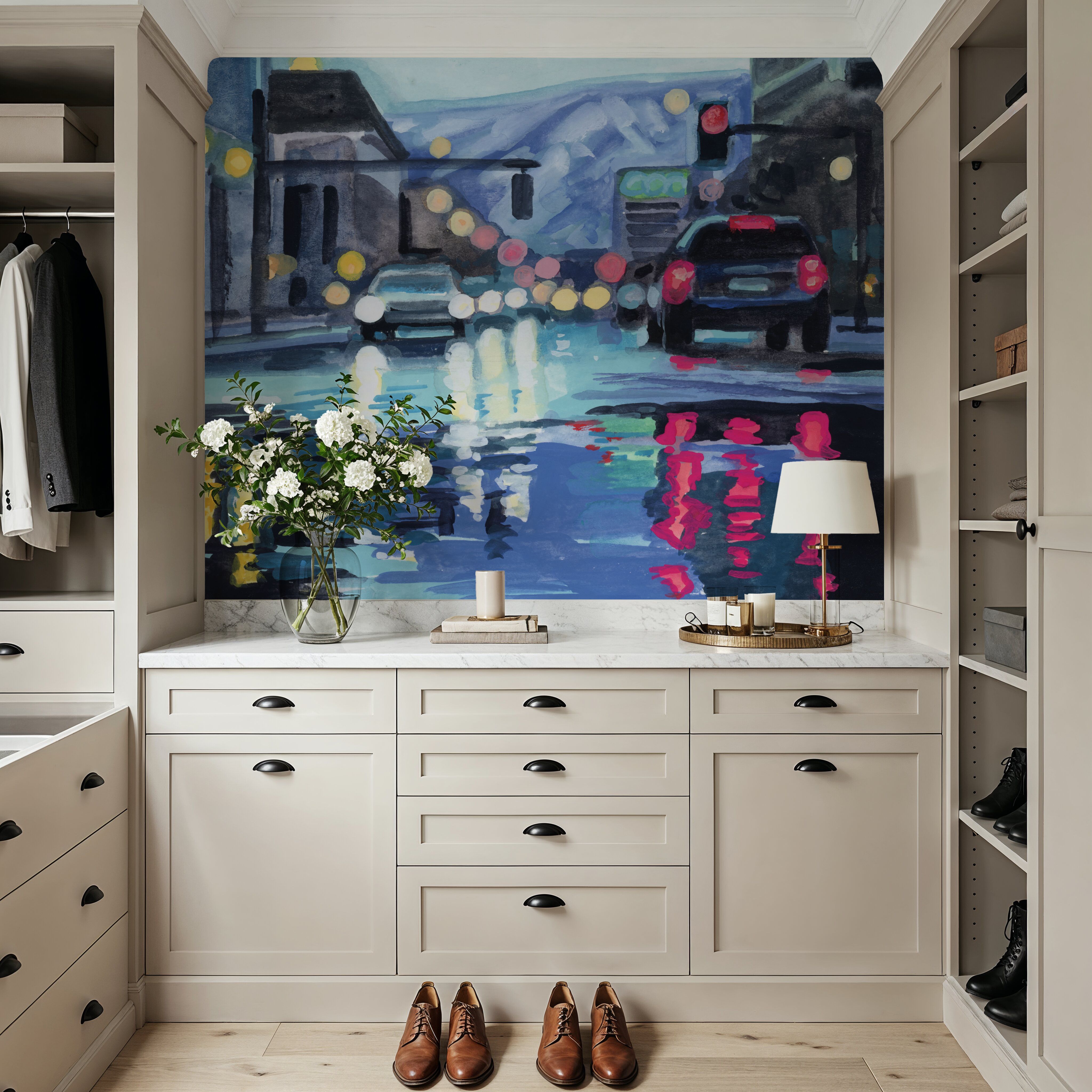 Rainy Road Late Afternoon